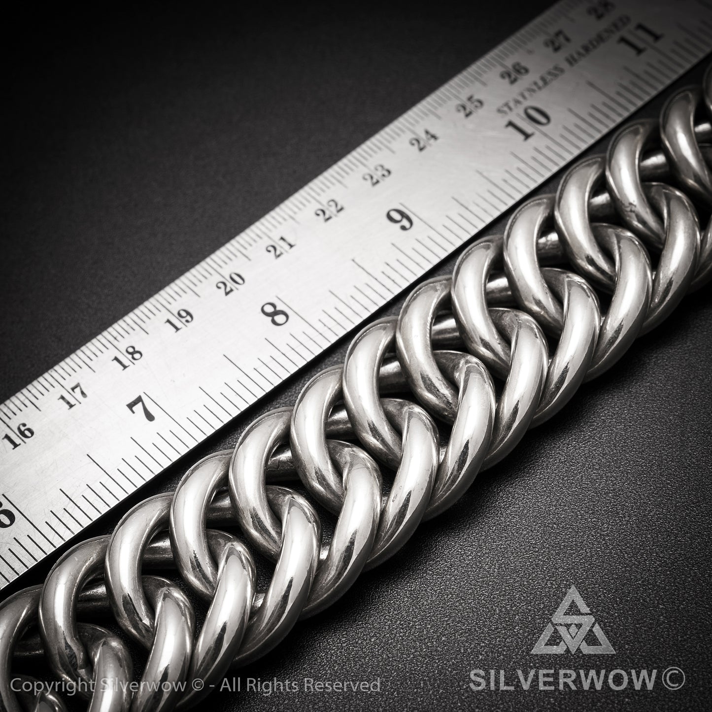 Hoop Link Necklace x 30mm Wide - SilverWow™