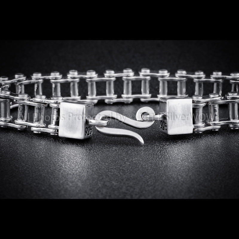 Silver Bike Chain Bracelet