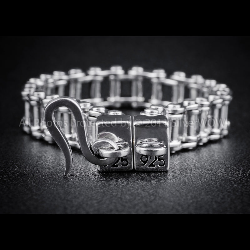 Silver Bike Chain Bracelet