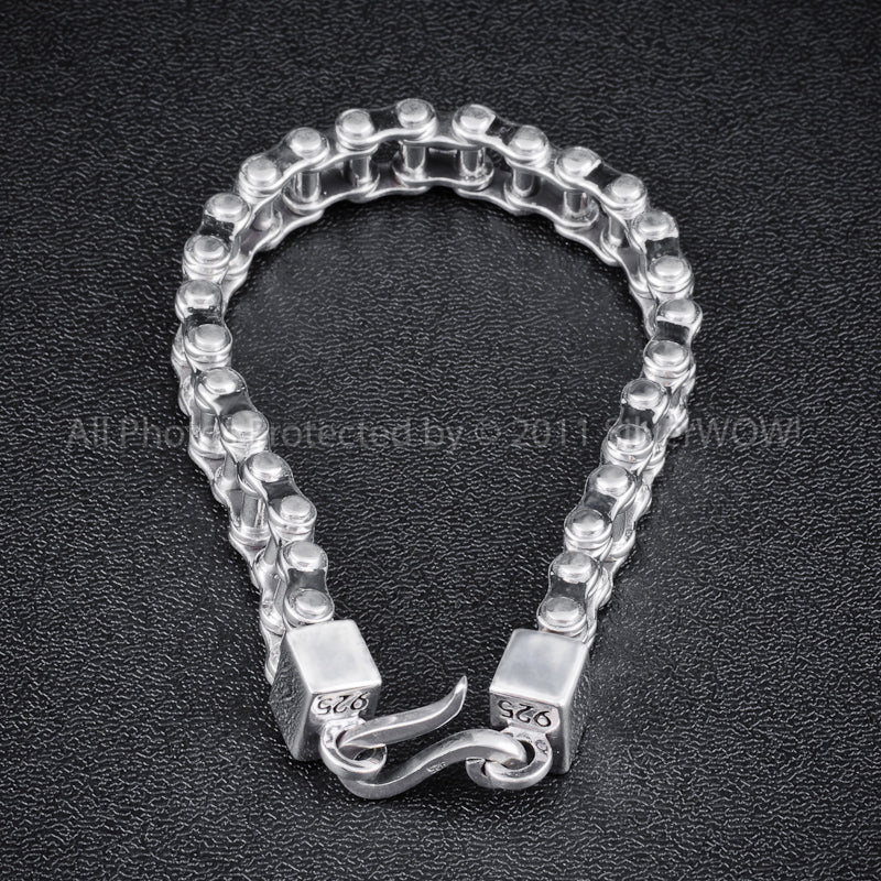 Silver Bike Chain Bracelet