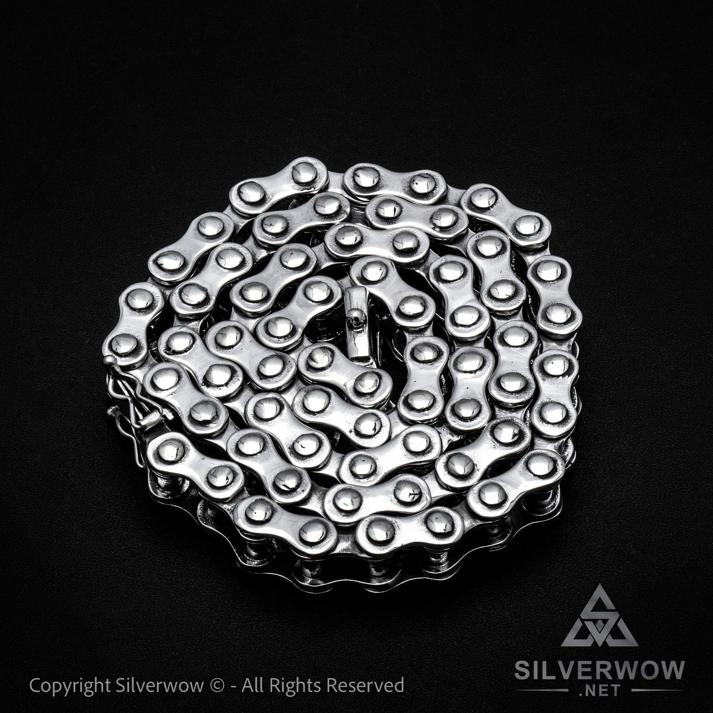 Silver Bike Chain Mens Necklace 15mm - SilverWow™