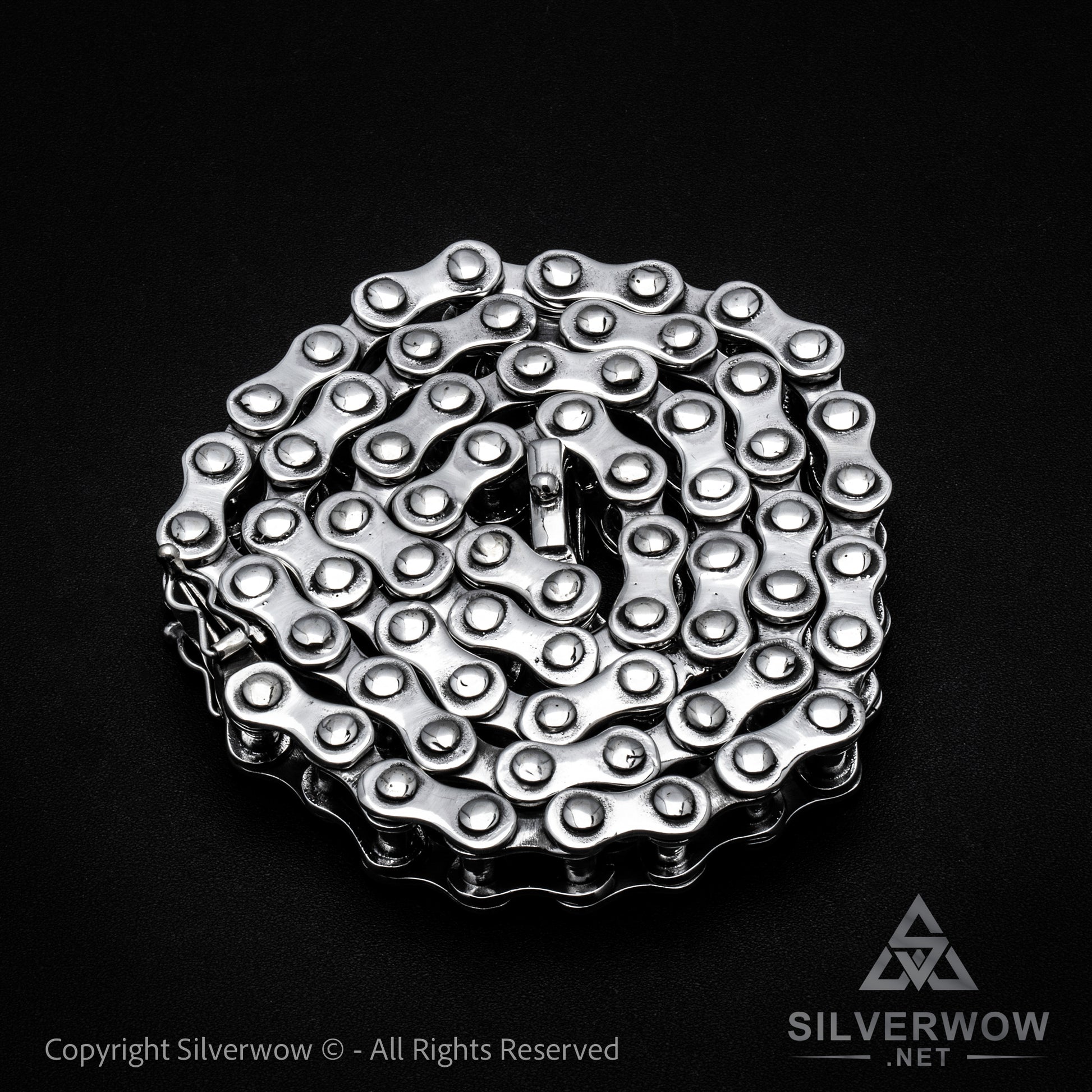 Silver Bike Chain Mens Necklace 15mm - SilverWow™