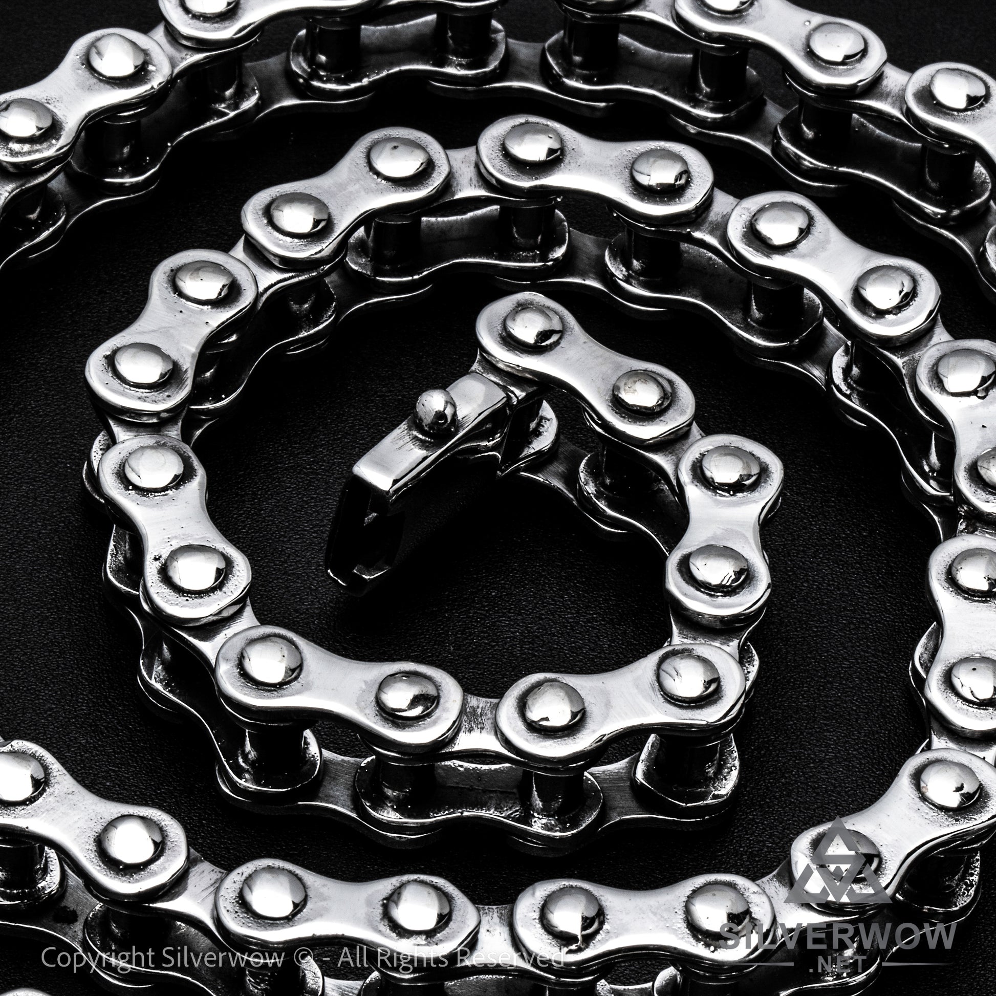 Silver Bike Chain Mens Necklace 15mm - SilverWow™