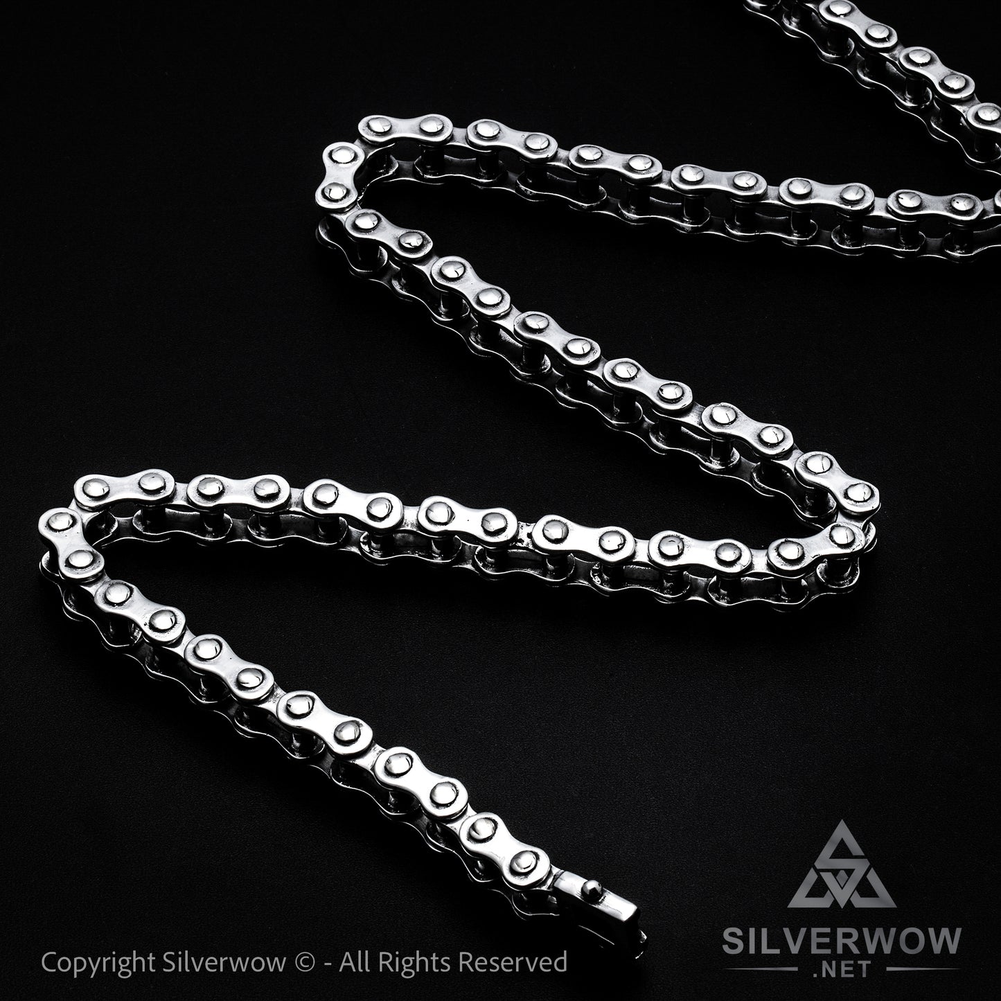 Silver Bike Chain Mens Necklace 15mm - SilverWow™