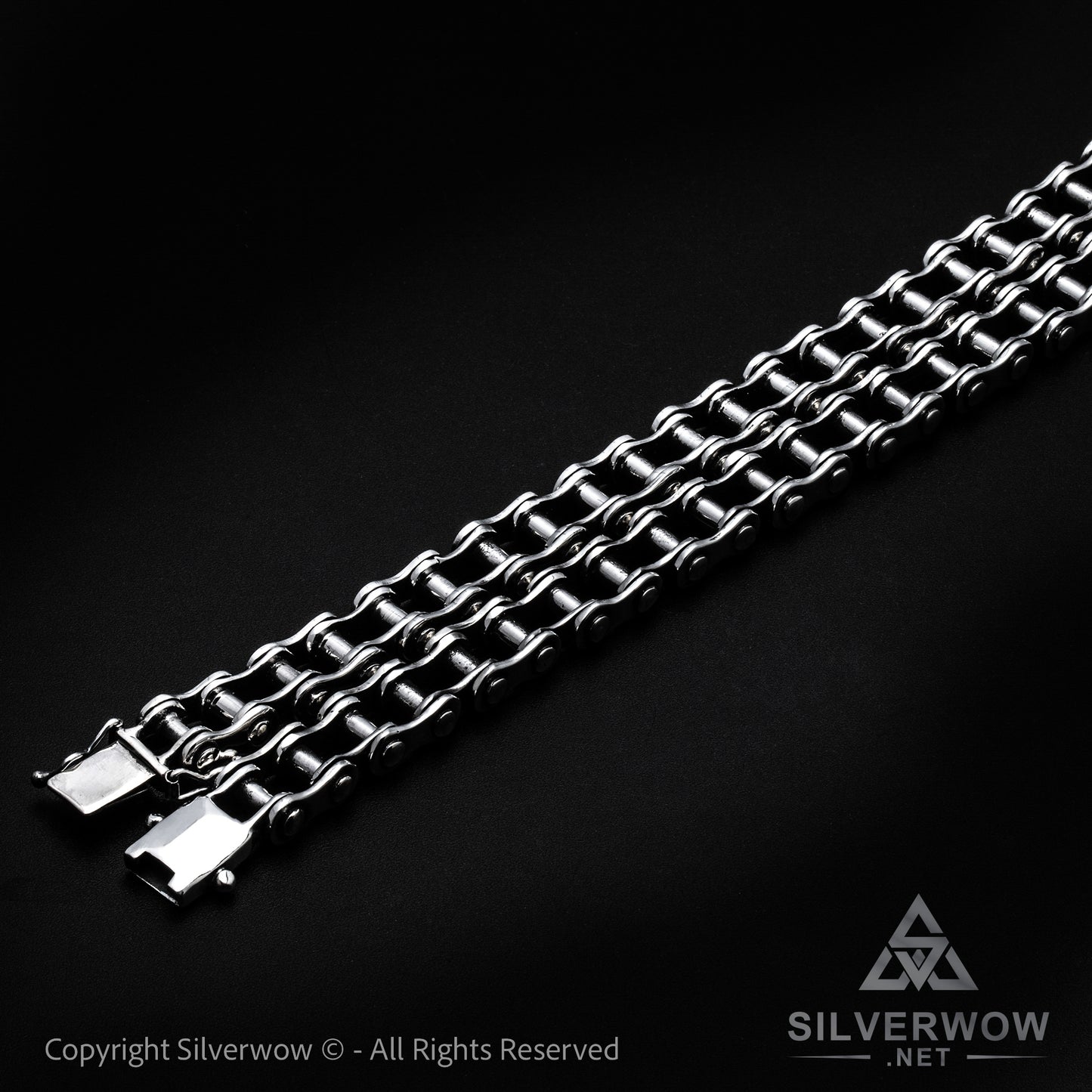 Silver Bike Chain Mens Necklace 15mm - SilverWow™