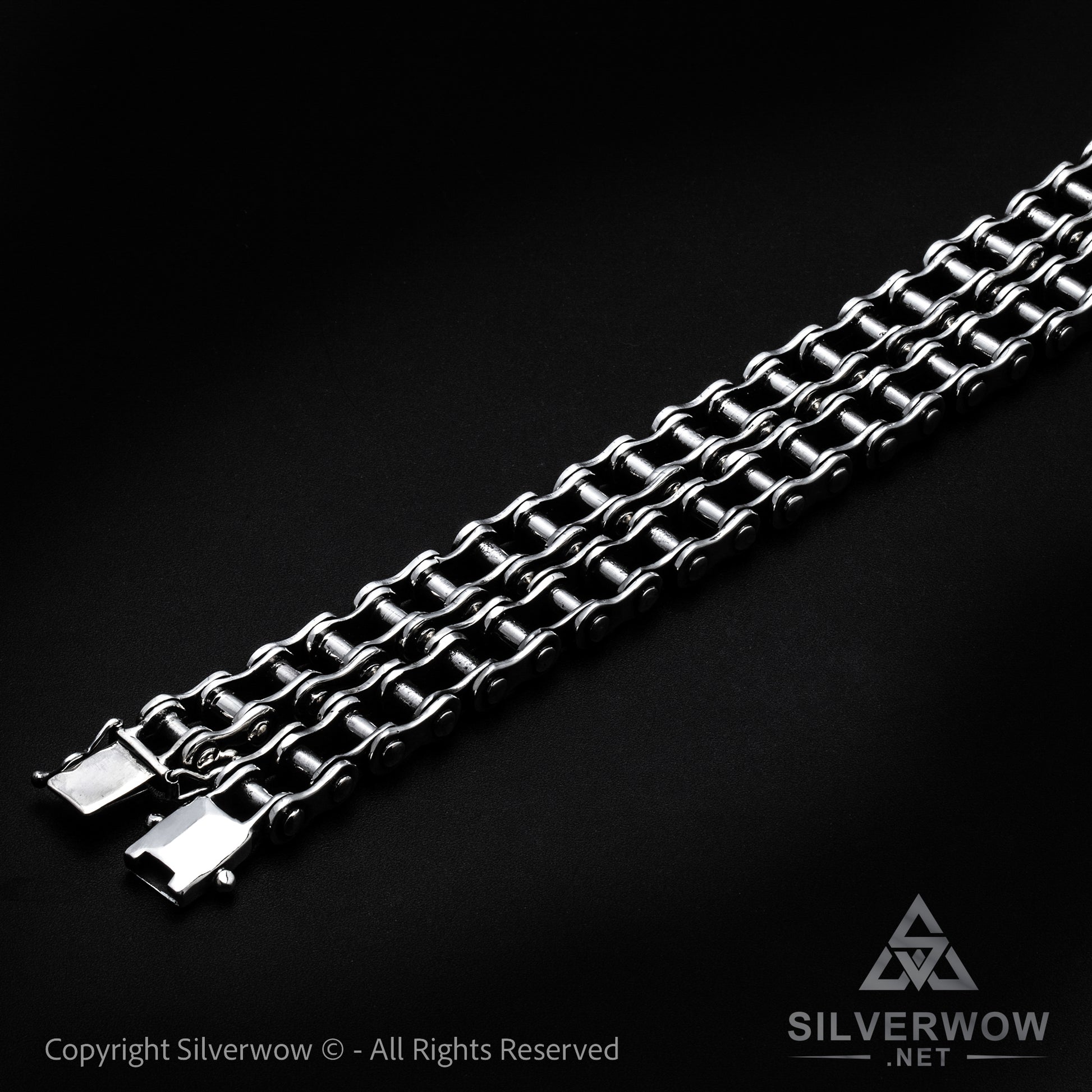 Silver Bike Chain Mens Necklace 15mm - SilverWow™