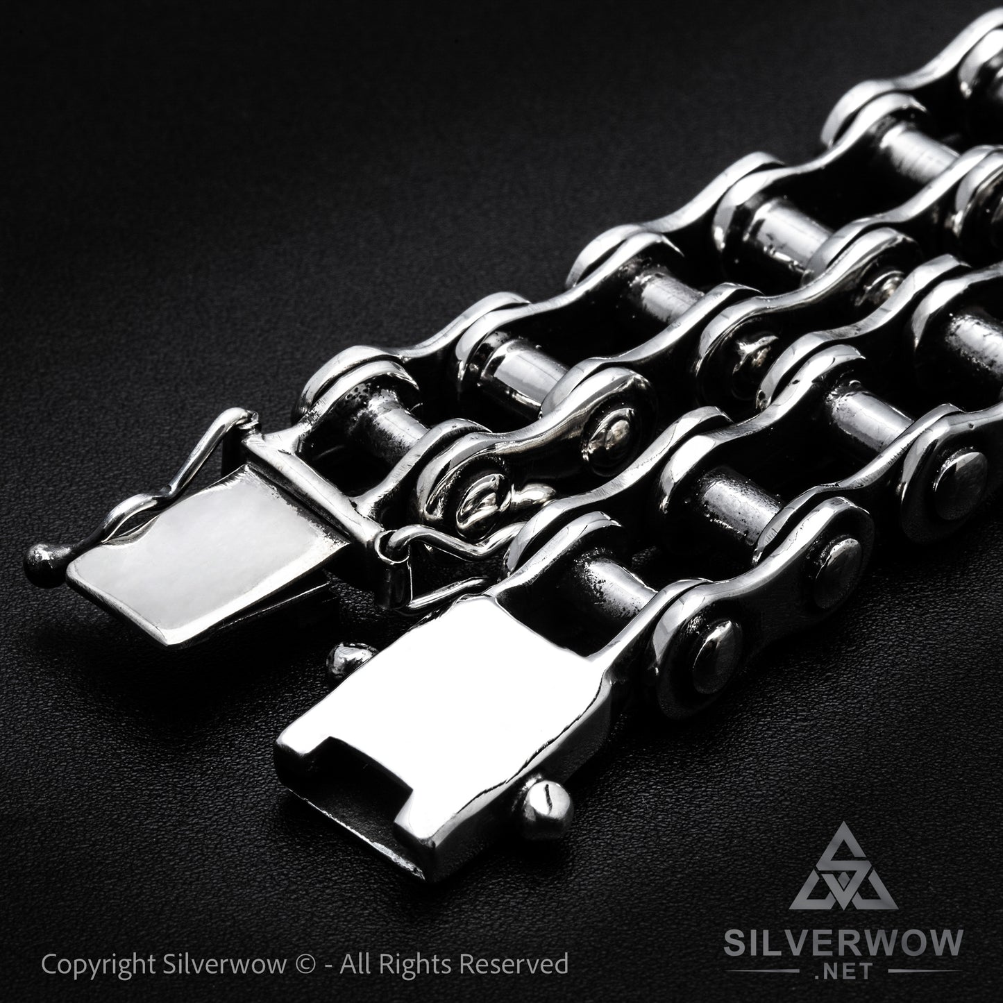 Silver Bike Chain Mens Necklace 15mm - SilverWow™