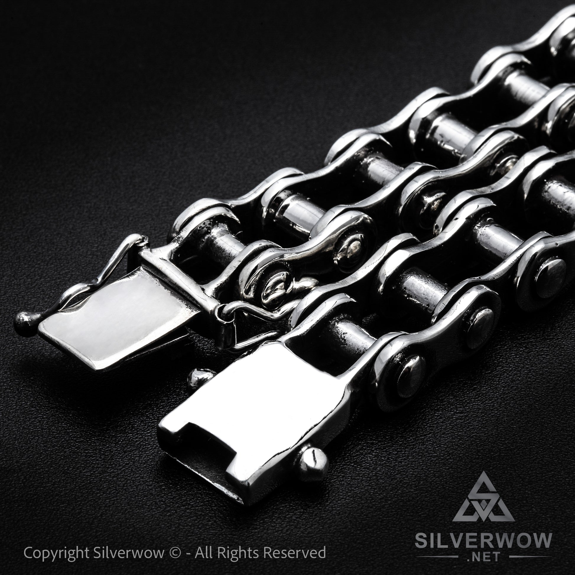 Silver Bike Chain Mens Necklace 15mm - SilverWow™