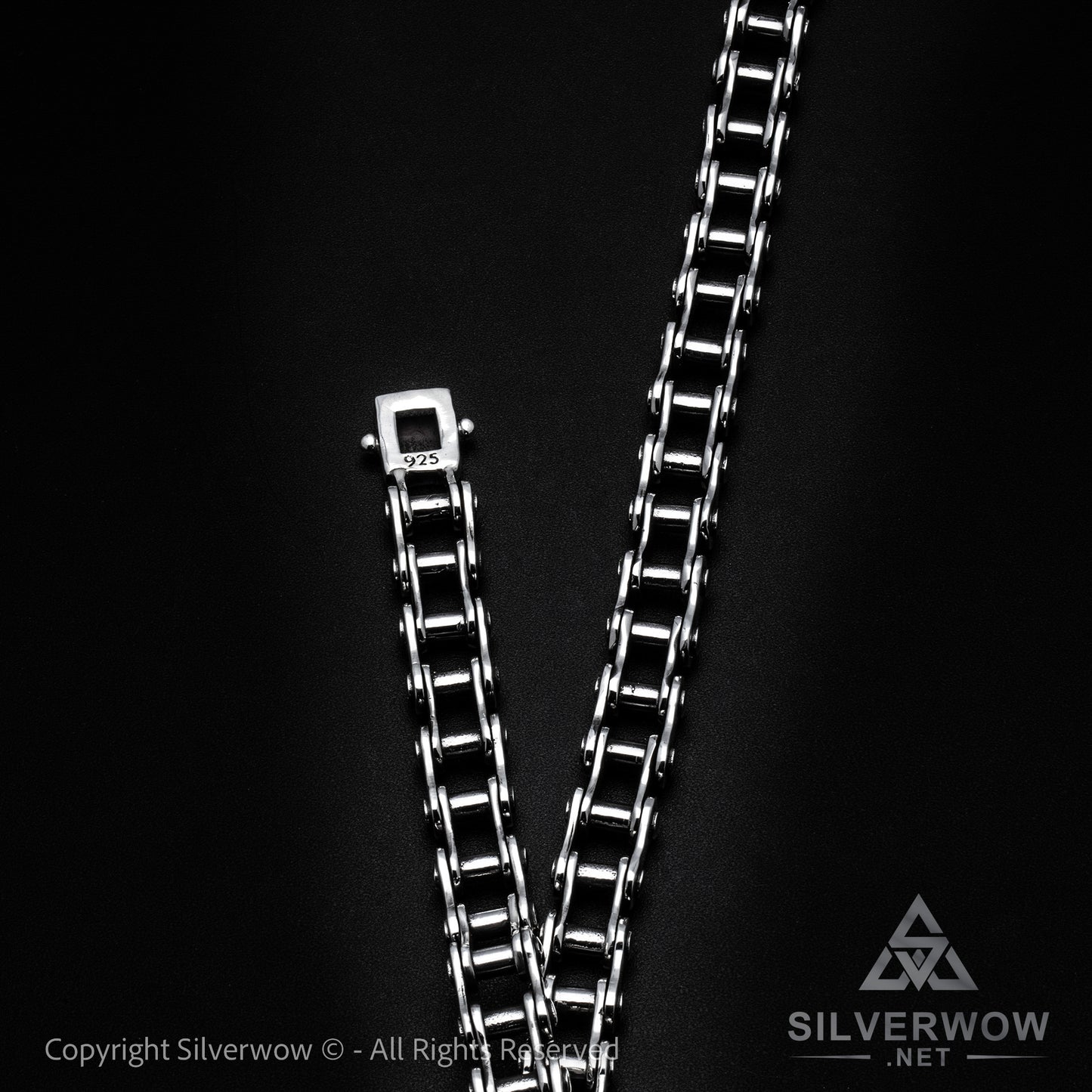 Silver Bike Chain Mens Necklace 15mm - SilverWow™
