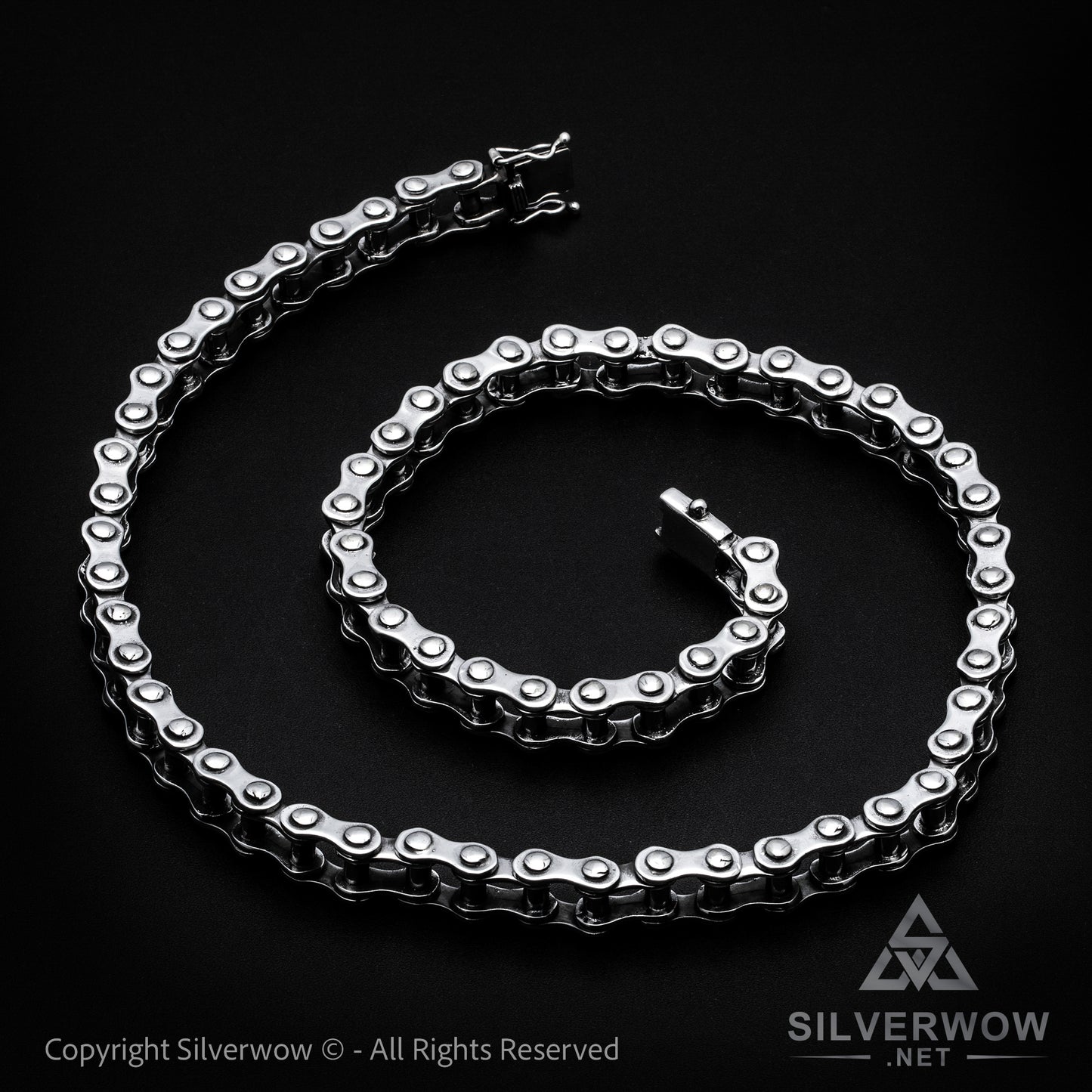 Silver Bike Chain Mens Necklace 15mm - SilverWow™