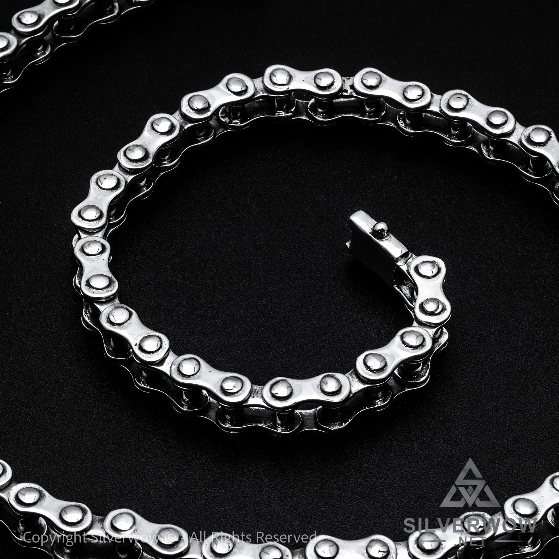 Silver Bike Chain Mens Necklace 15mm - SilverWow™