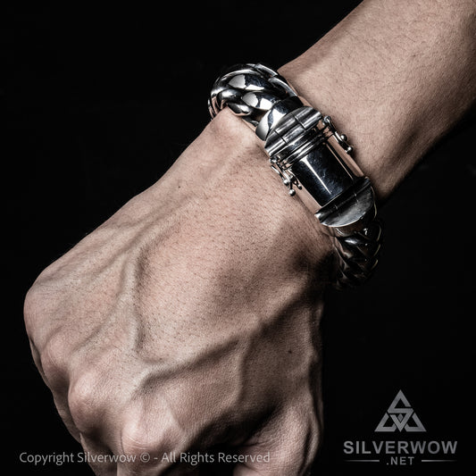 Woven Snake Bracelet 20 mm - SilverWow™