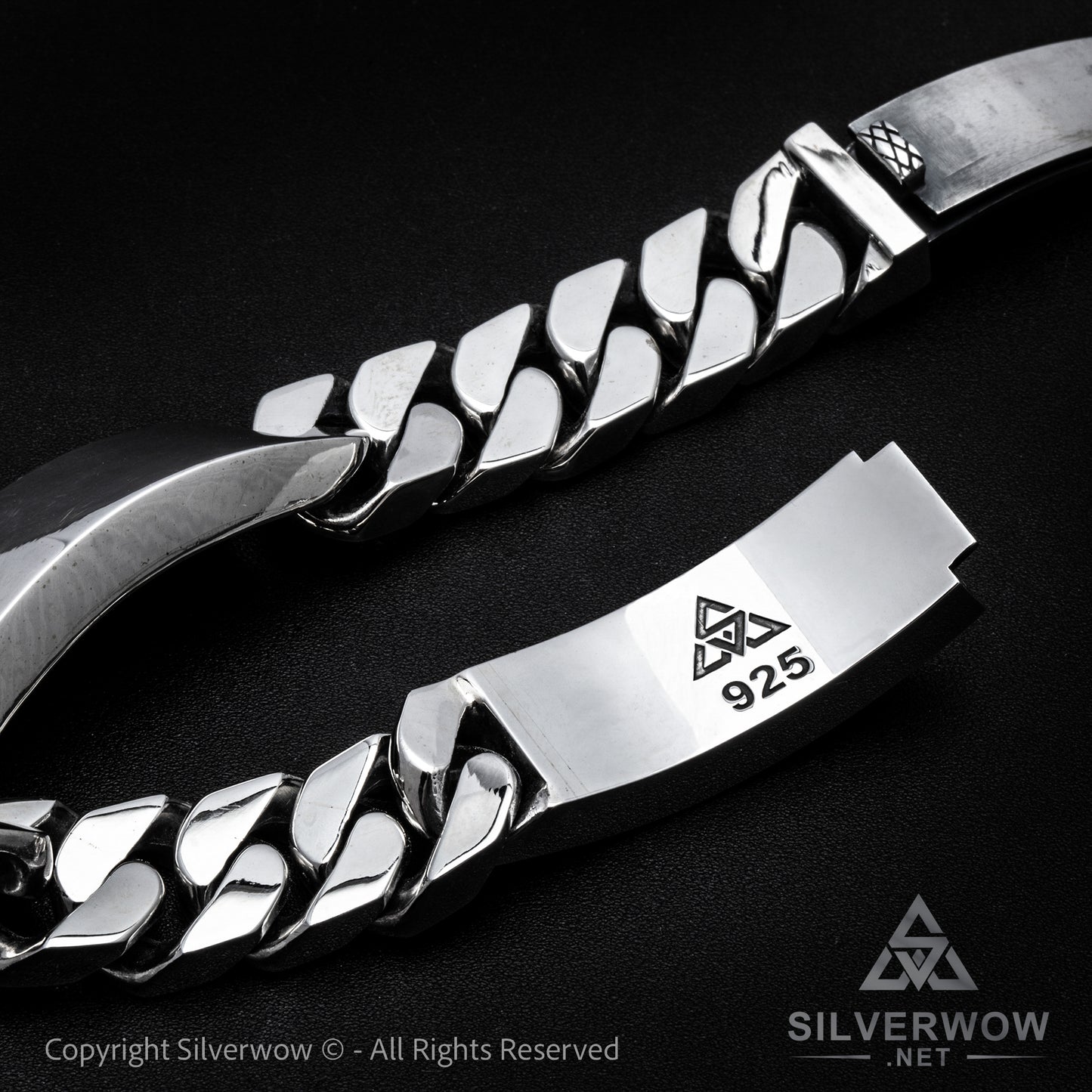 Double Plate Identity Bracelet - 15 mm Wide - SilverWow™