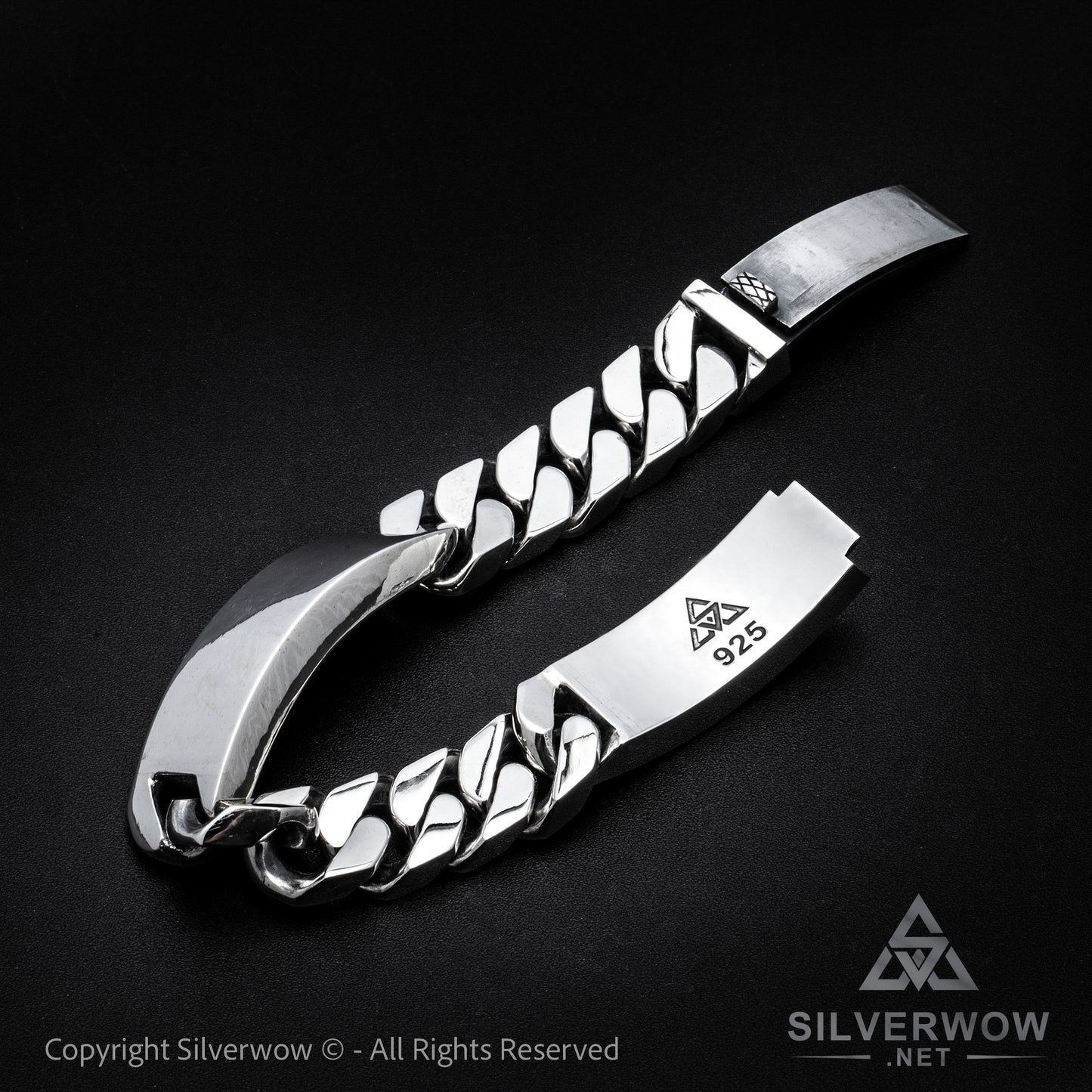 Double Plate Identity Bracelet - 15 mm Wide - SilverWow™
