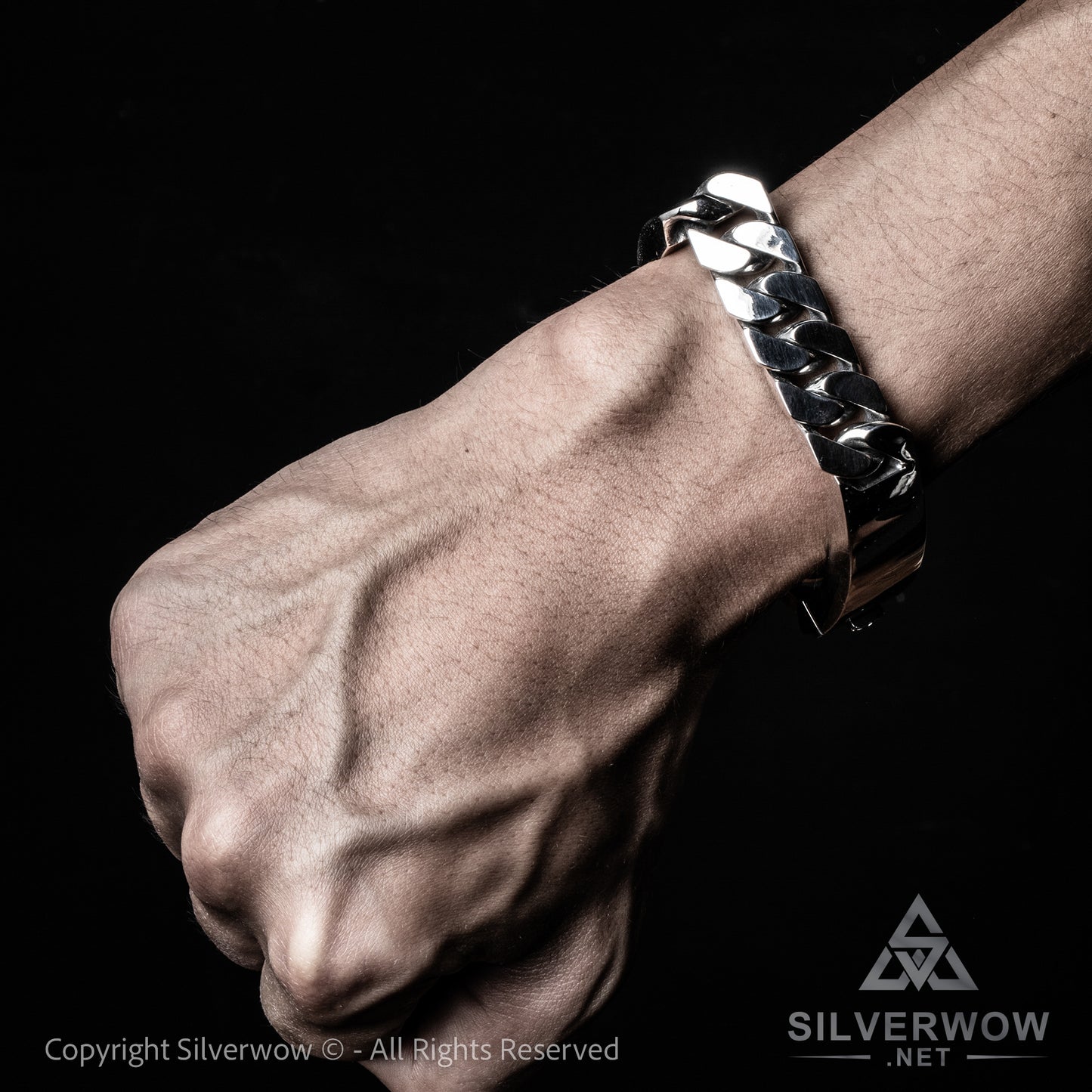 Double Plate Identity Bracelet - 15 mm Wide - SilverWow™