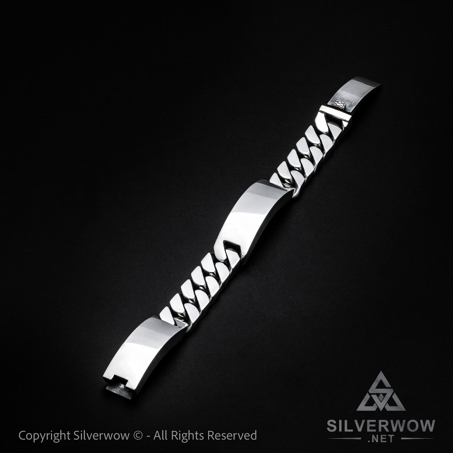 Double Plate Identity Bracelet - 15 mm Wide - SilverWow™