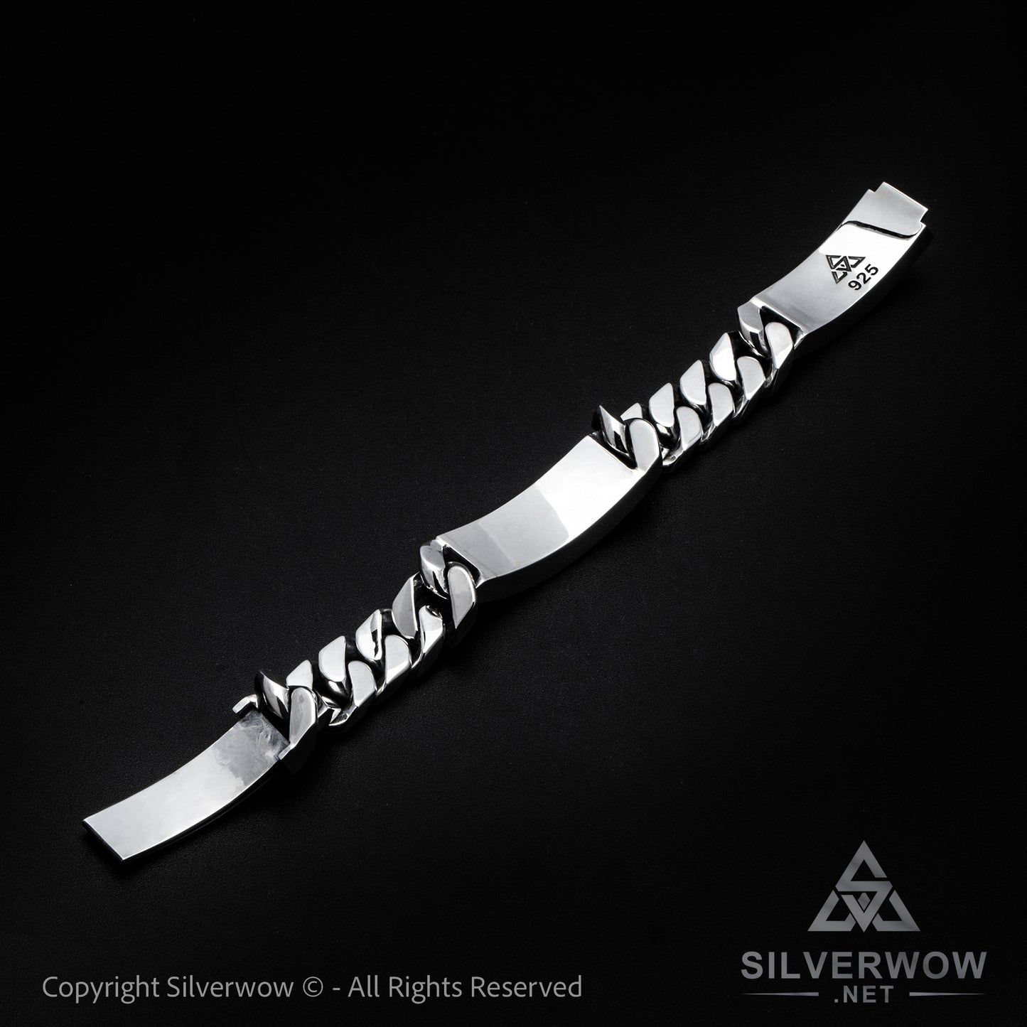 Double Plate Identity Bracelet - 15 mm Wide - SilverWow™