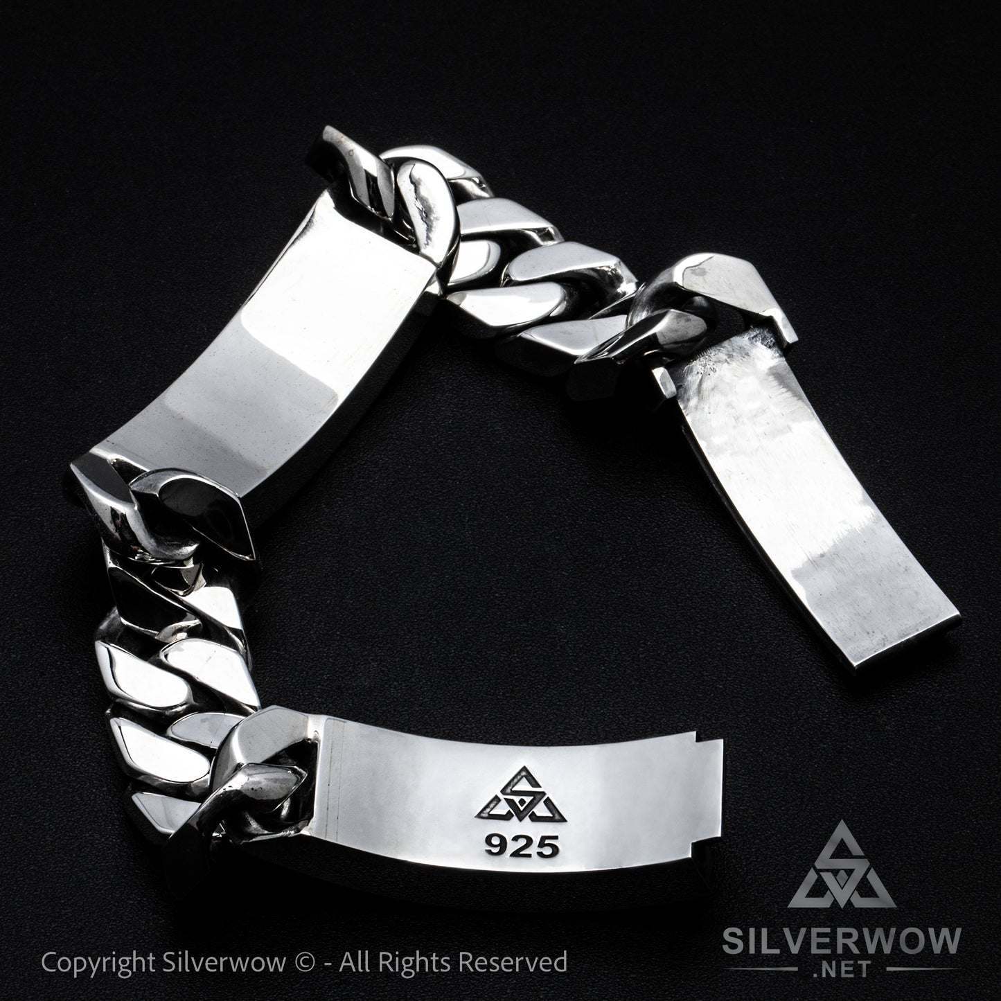 Double Plate Identity Bracelet - 15 mm Wide - SilverWow™