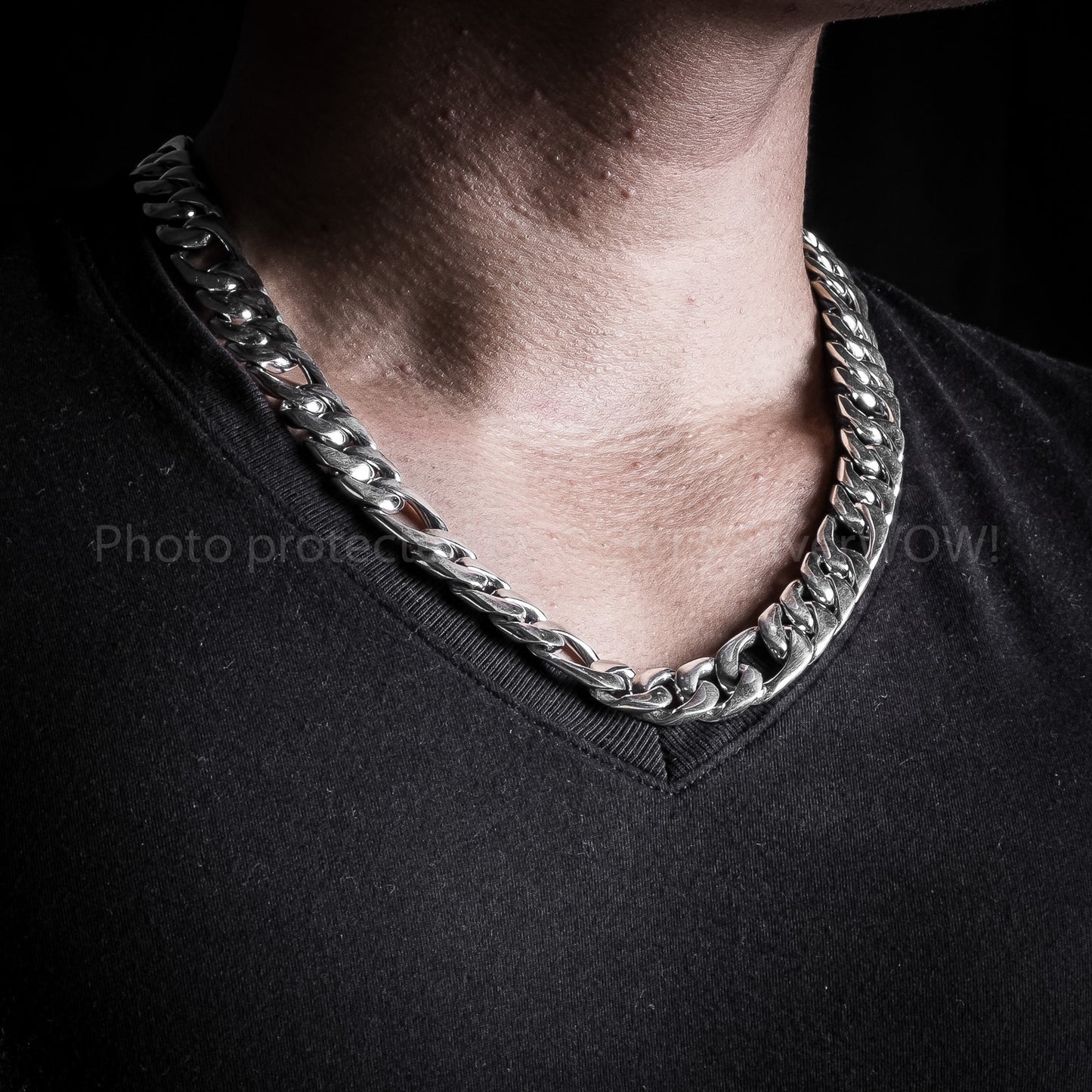 15mm Figaro Link Necklace Chain - SilverWow™