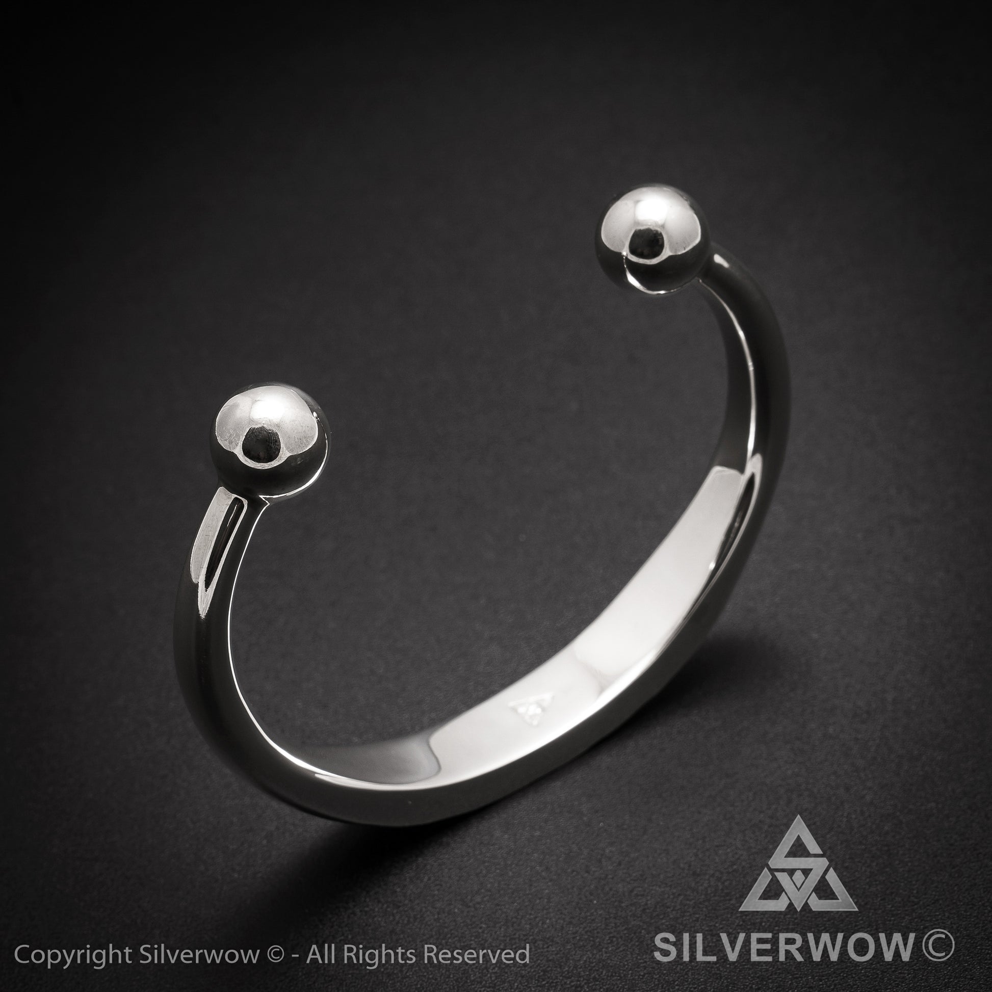 Hammered ID Torc Bangle 10 mm - SilverWow™