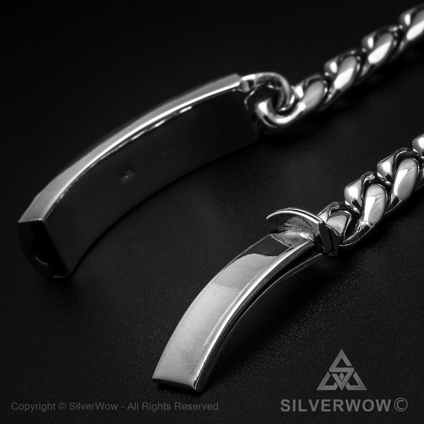 Mens Hammered ID Bracelet - SilverWow™