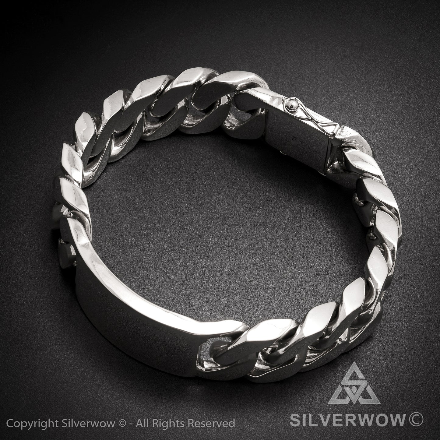 Huge 35mm ID, Name Plate Chain - SilverWow™