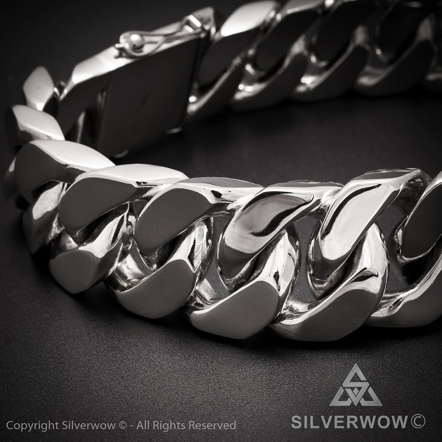 Huge 35mm ID, Name Plate Chain - SilverWow™