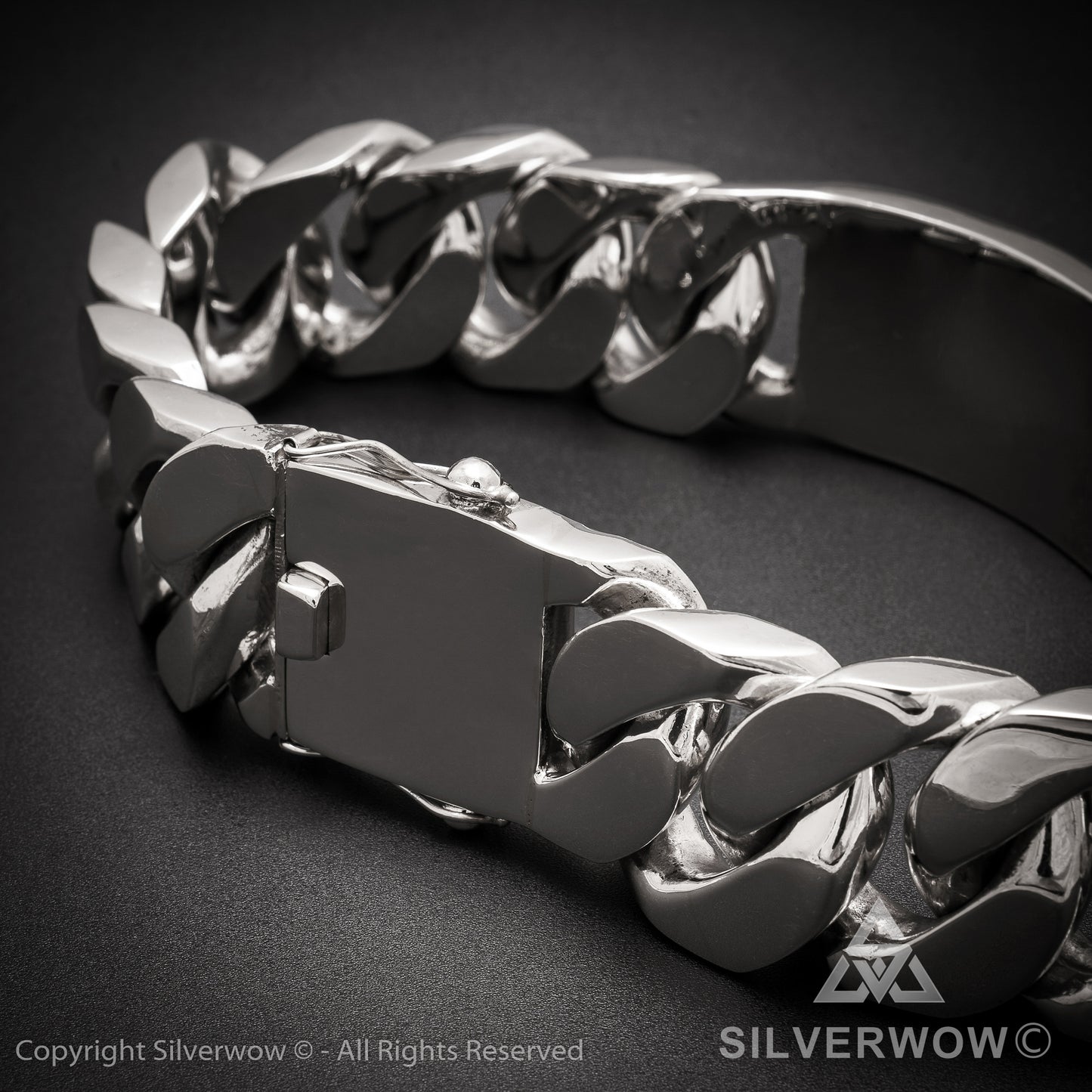 Huge 35mm ID, Name Plate Chain - SilverWow™