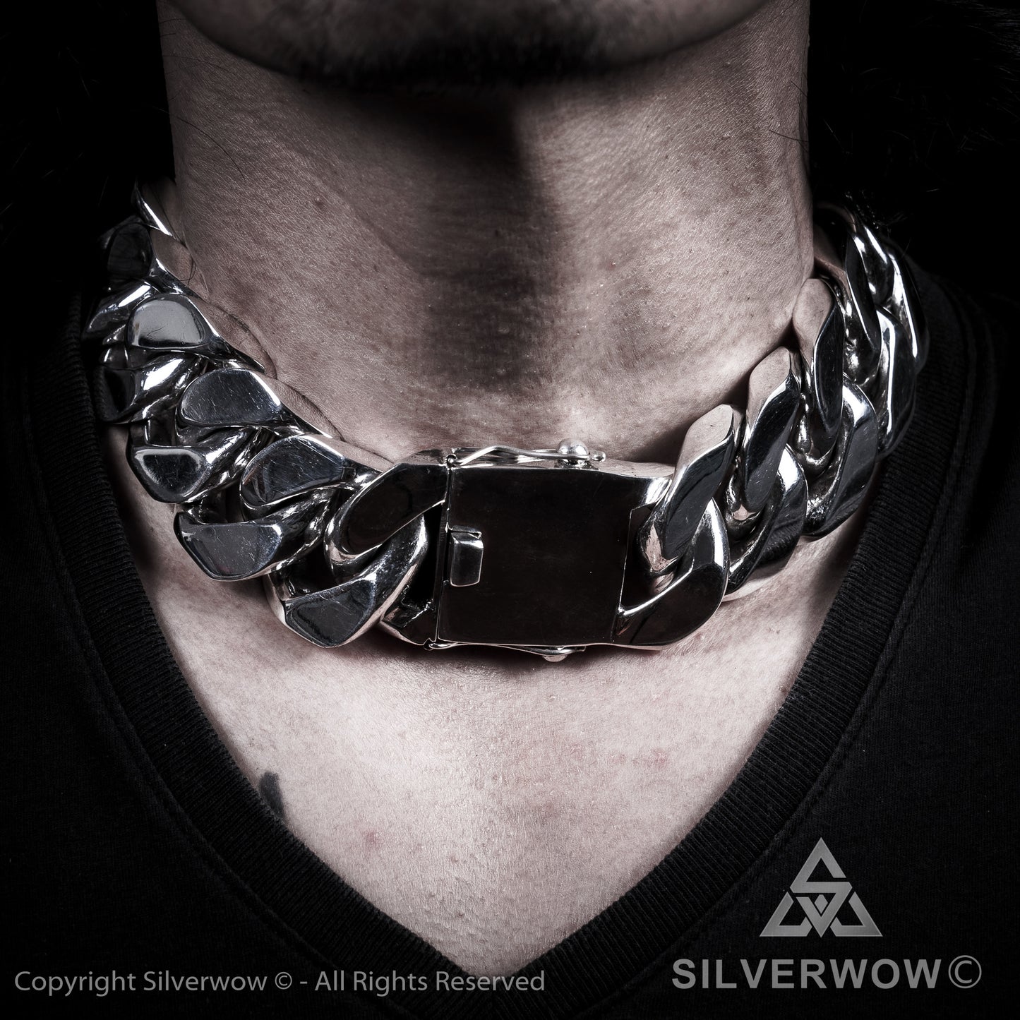 Huge 35mm ID, Name Plate Chain - SilverWow™