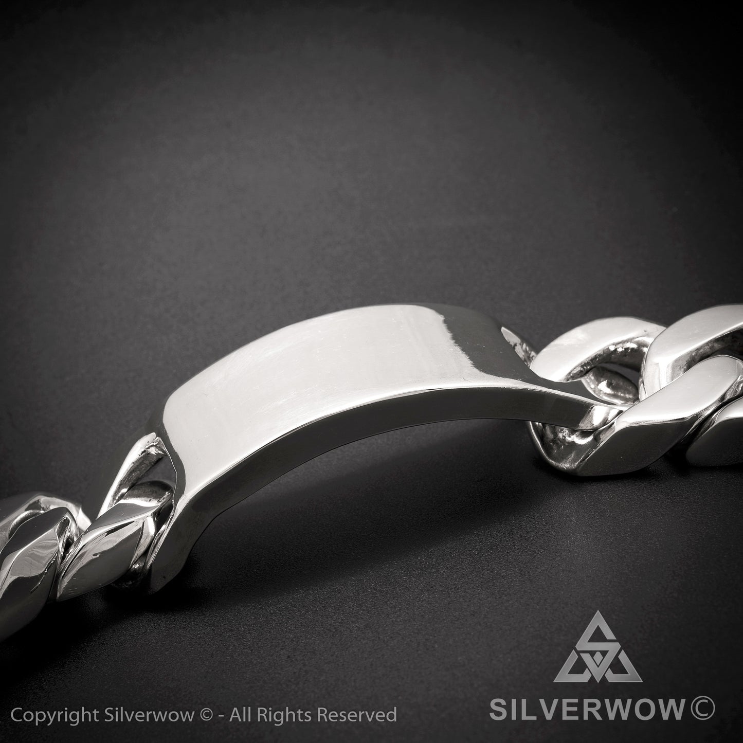 Huge 35mm ID, Name Plate Chain - SilverWow™
