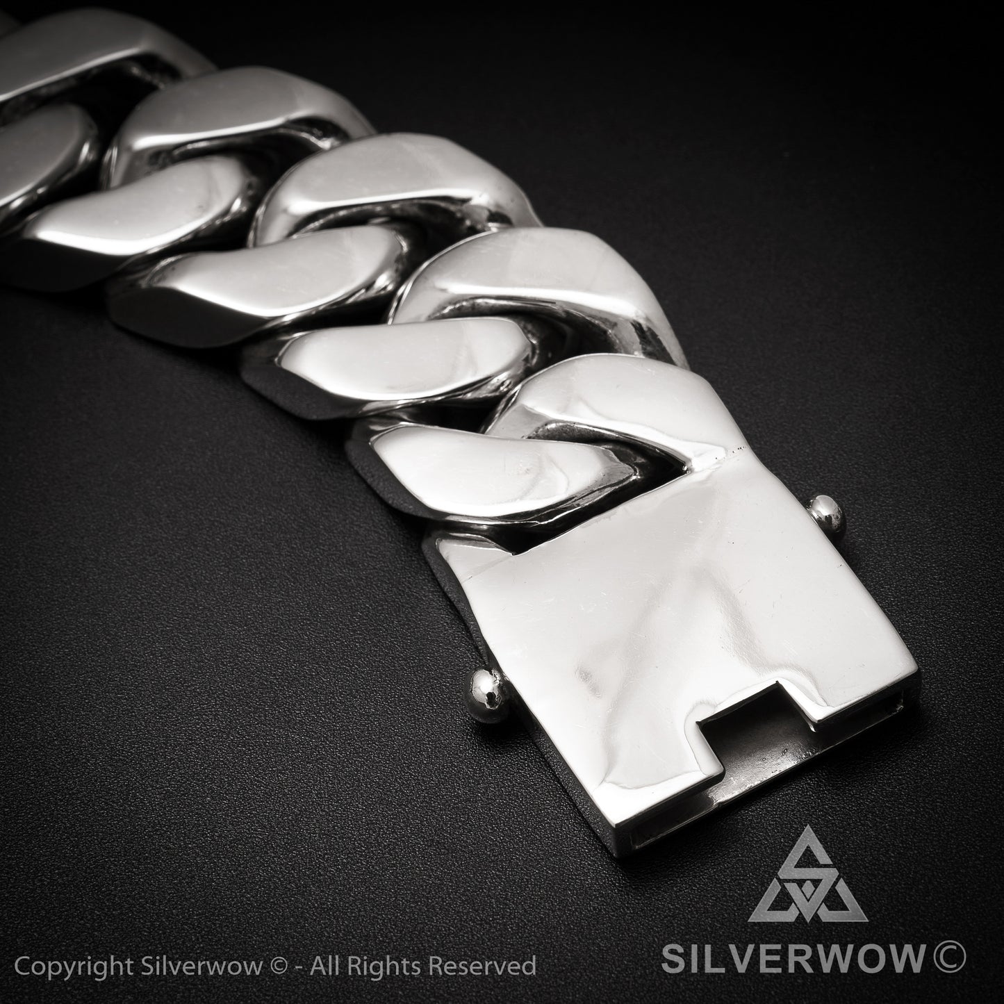 Huge 35mm ID, Name Plate Chain - SilverWow™
