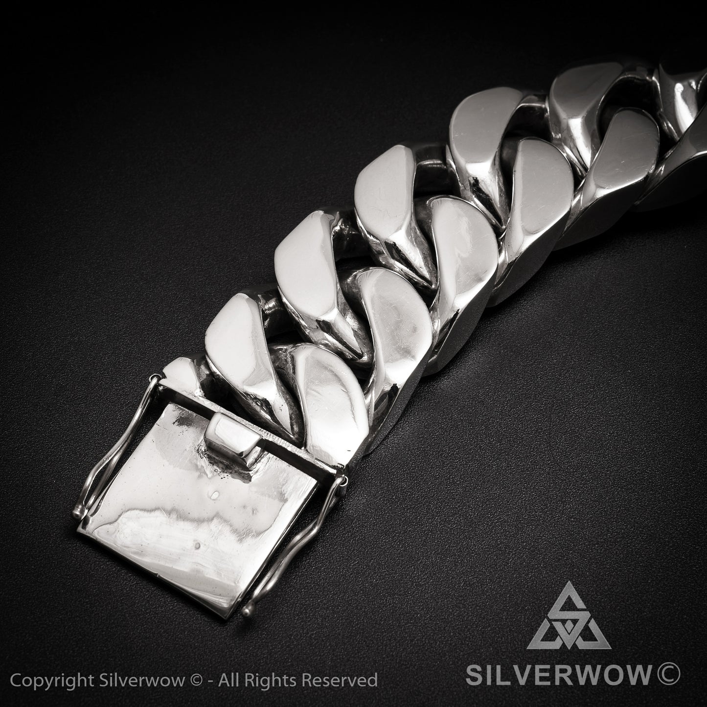 Huge 35mm ID, Name Plate Chain - SilverWow™