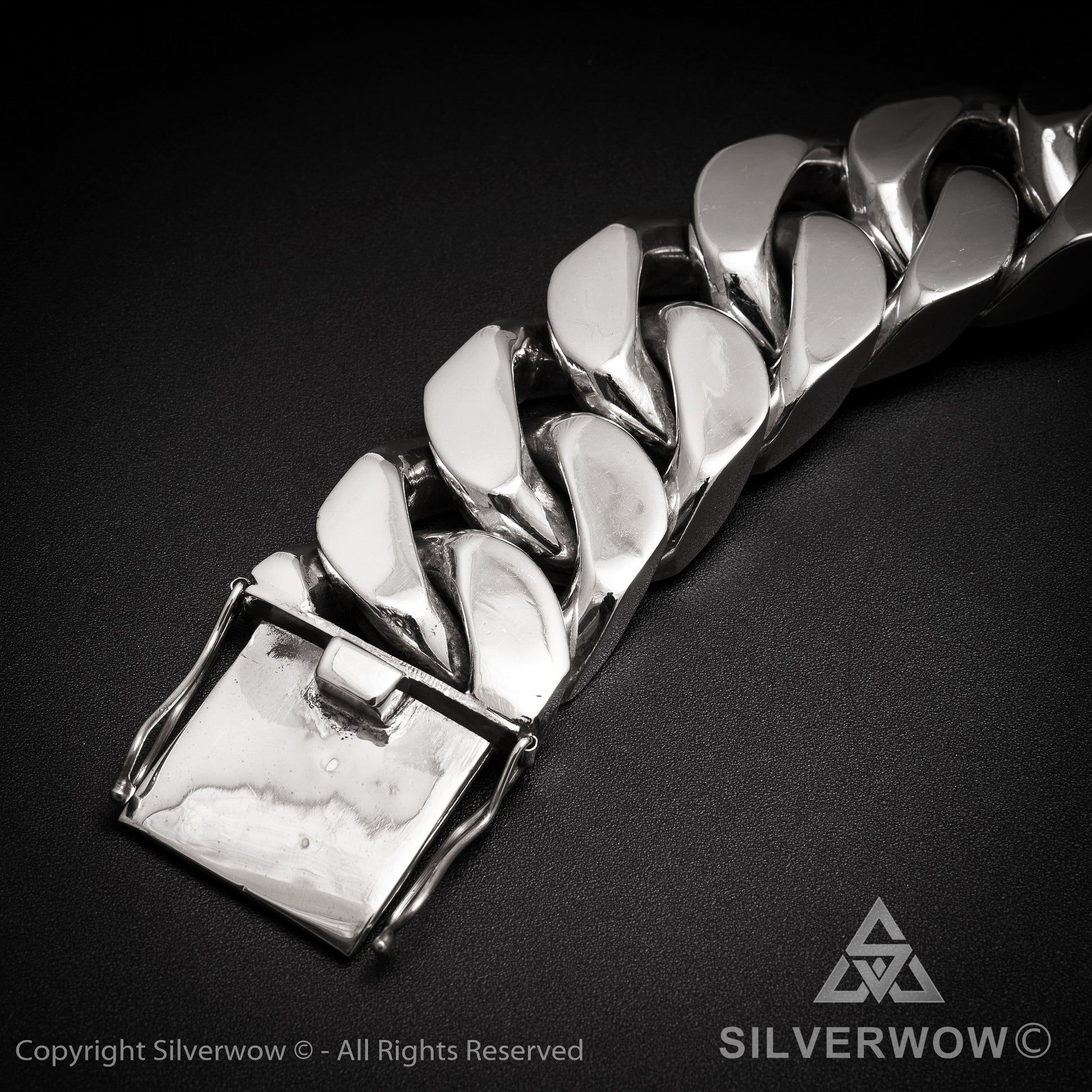 Huge 35mm ID, Name Plate  Chain - SilverWow™
