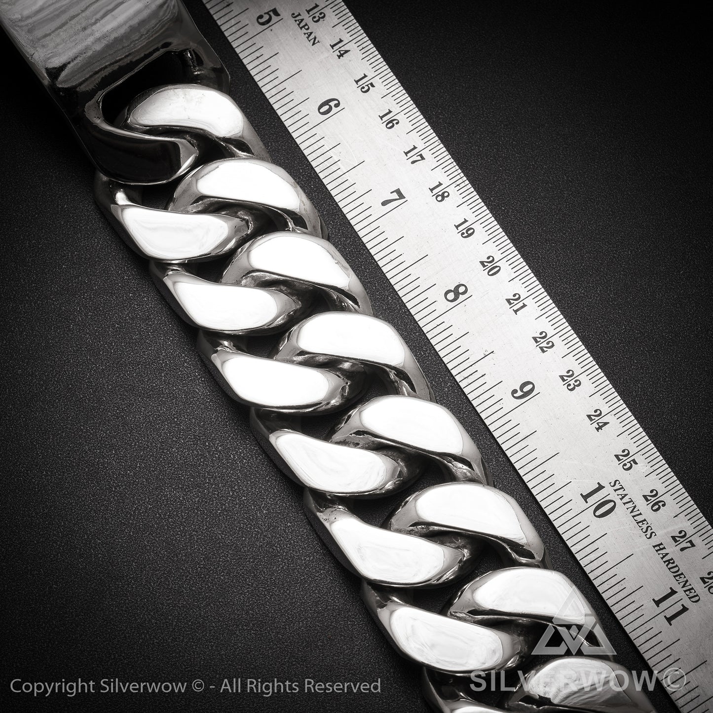 Huge 35mm ID, Name Plate Chain - SilverWow™
