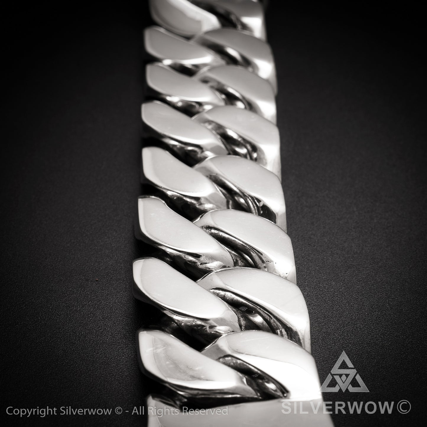 Huge 35mm ID, Name Plate Chain - SilverWow™