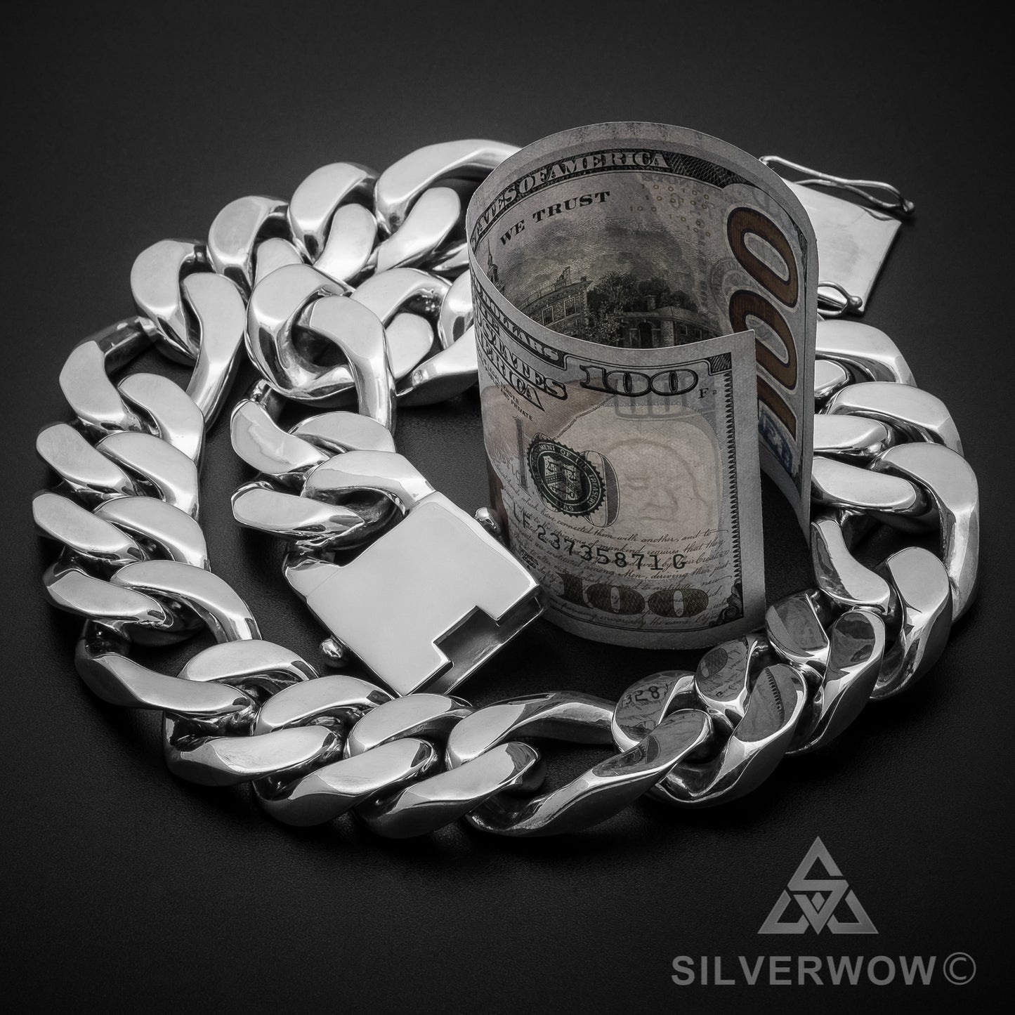 30mm Figaro Link Necklace Chain - SilverWow™
