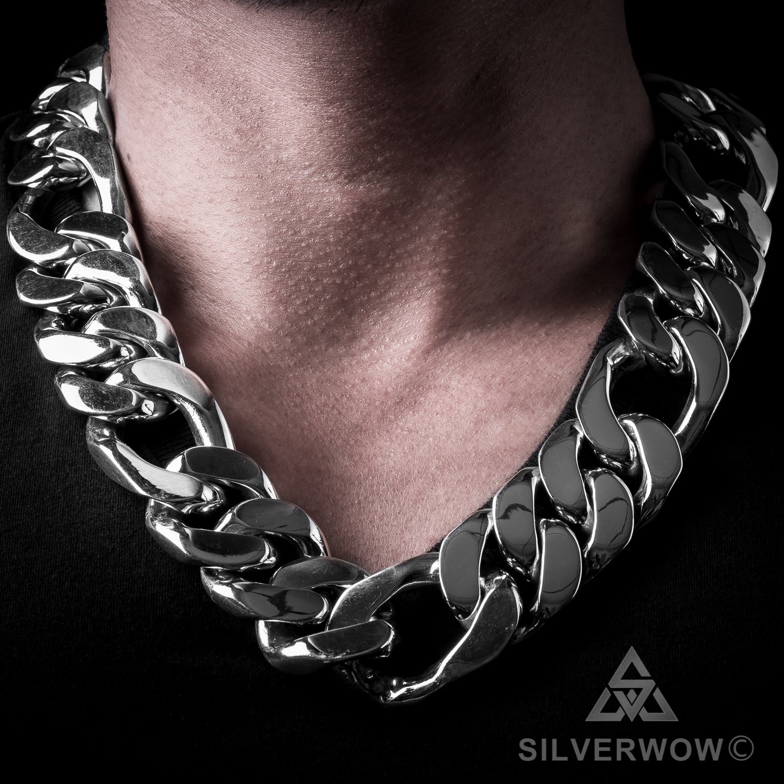 30mm Figaro Link Necklace Chain 1.4 kg Heaviest