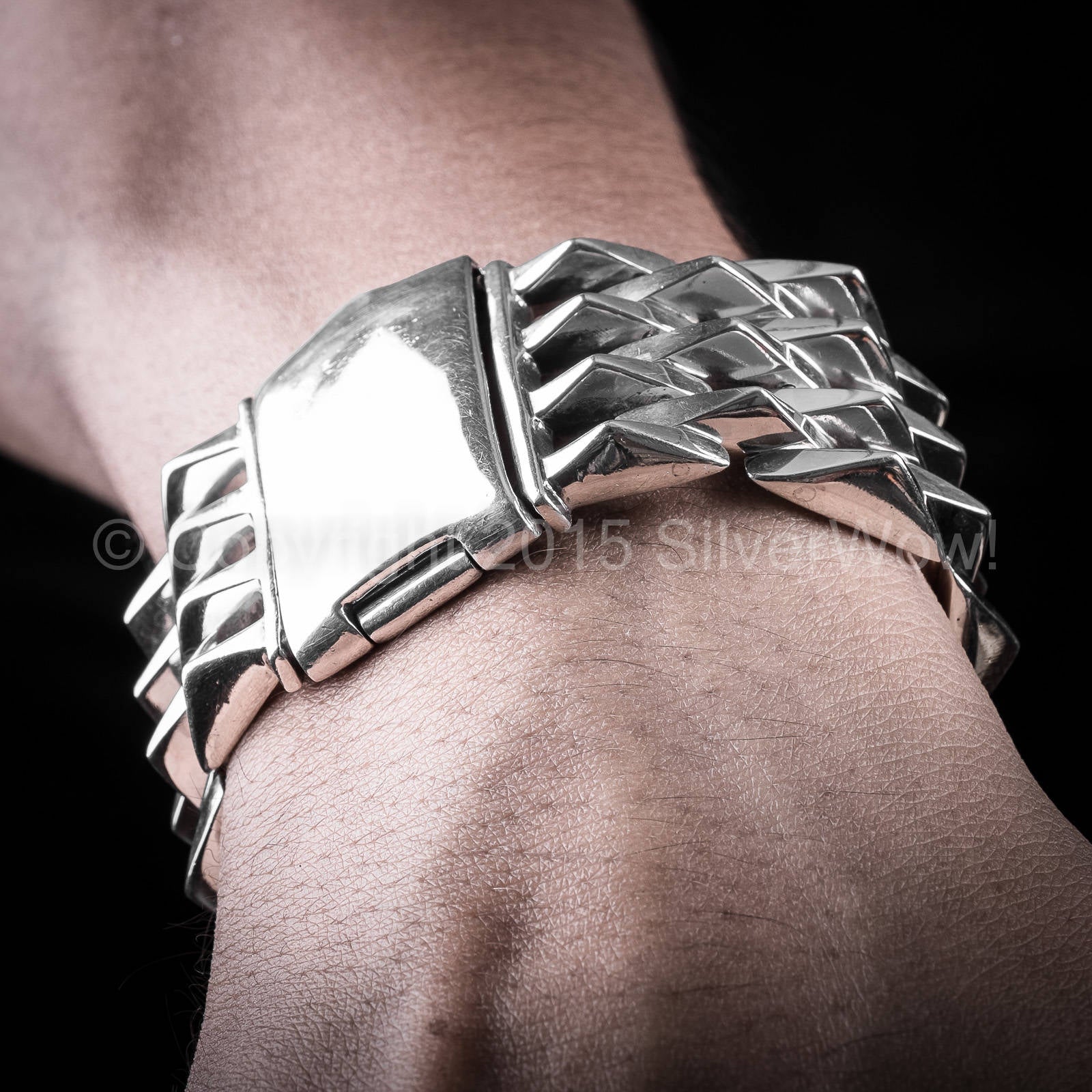 Mens Heavy SPIKE Bracelet - SilverWow™