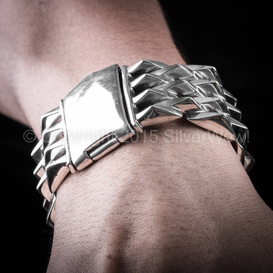 Mens Heavy SPIKE Bracelet - SilverWow™