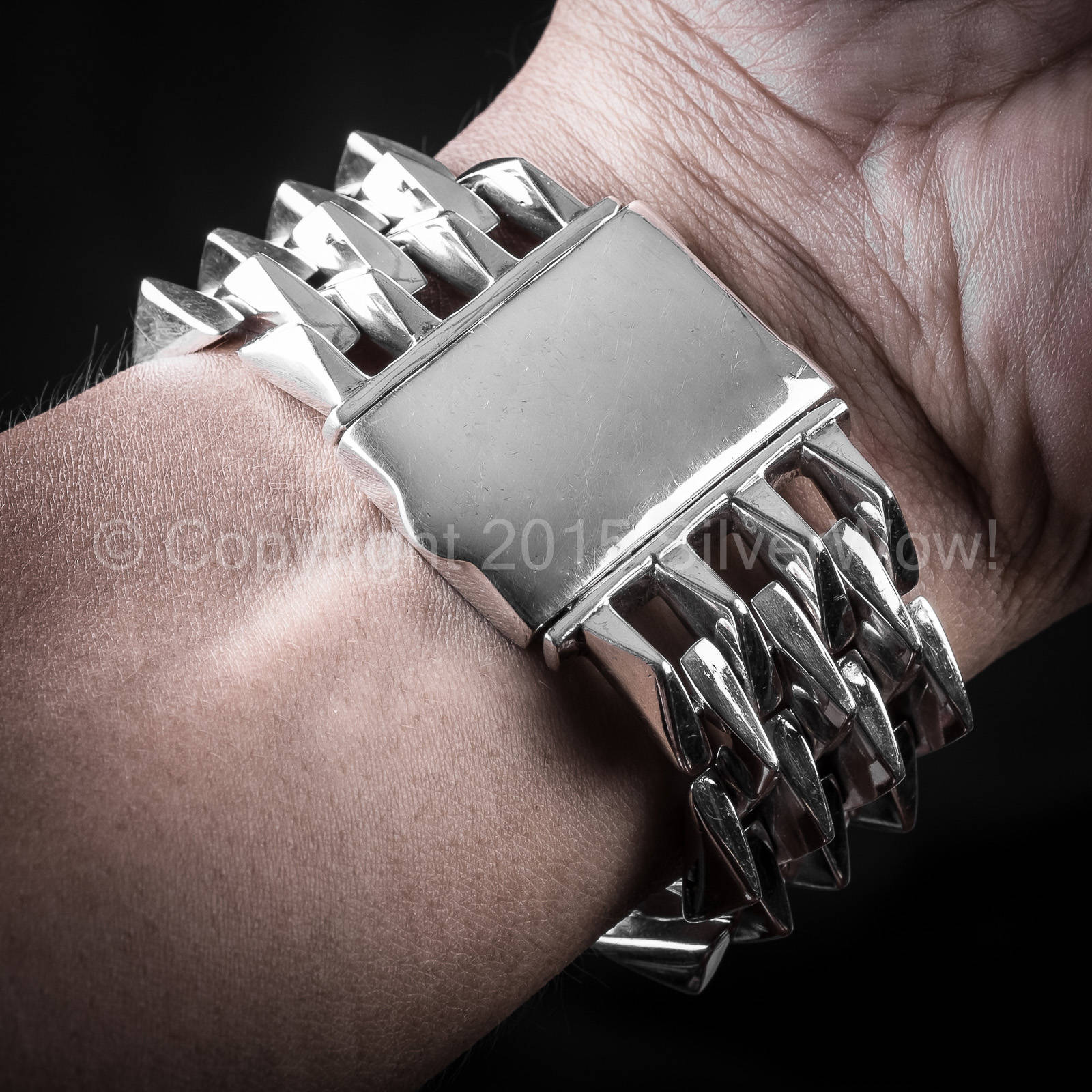 Mens Heavy SPIKE Bracelet - SilverWow™