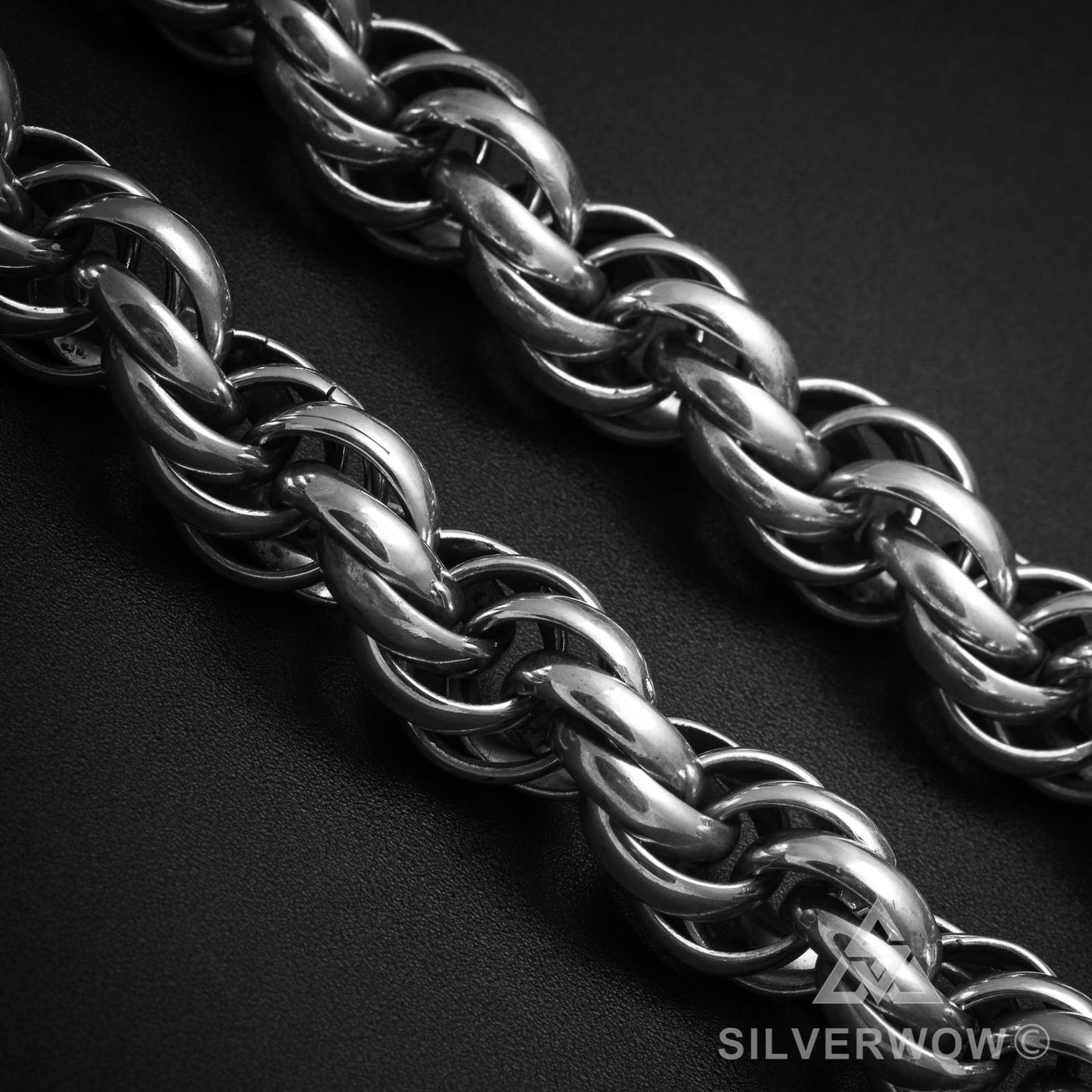 Very Big & Heavy Silver Mens Rope Chain - Dookie Necklace - SilverWow™