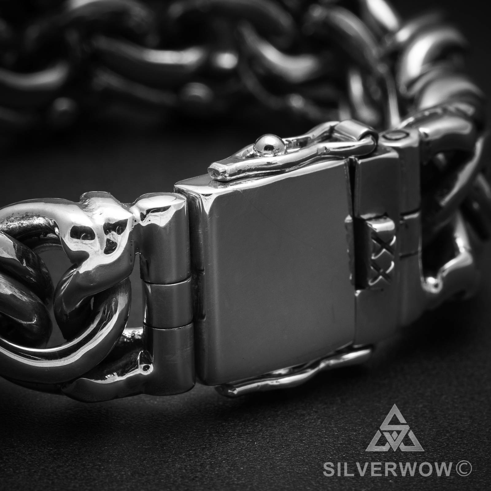 Mexican Garibaldi Link Mens Bracelet - SilverWow™