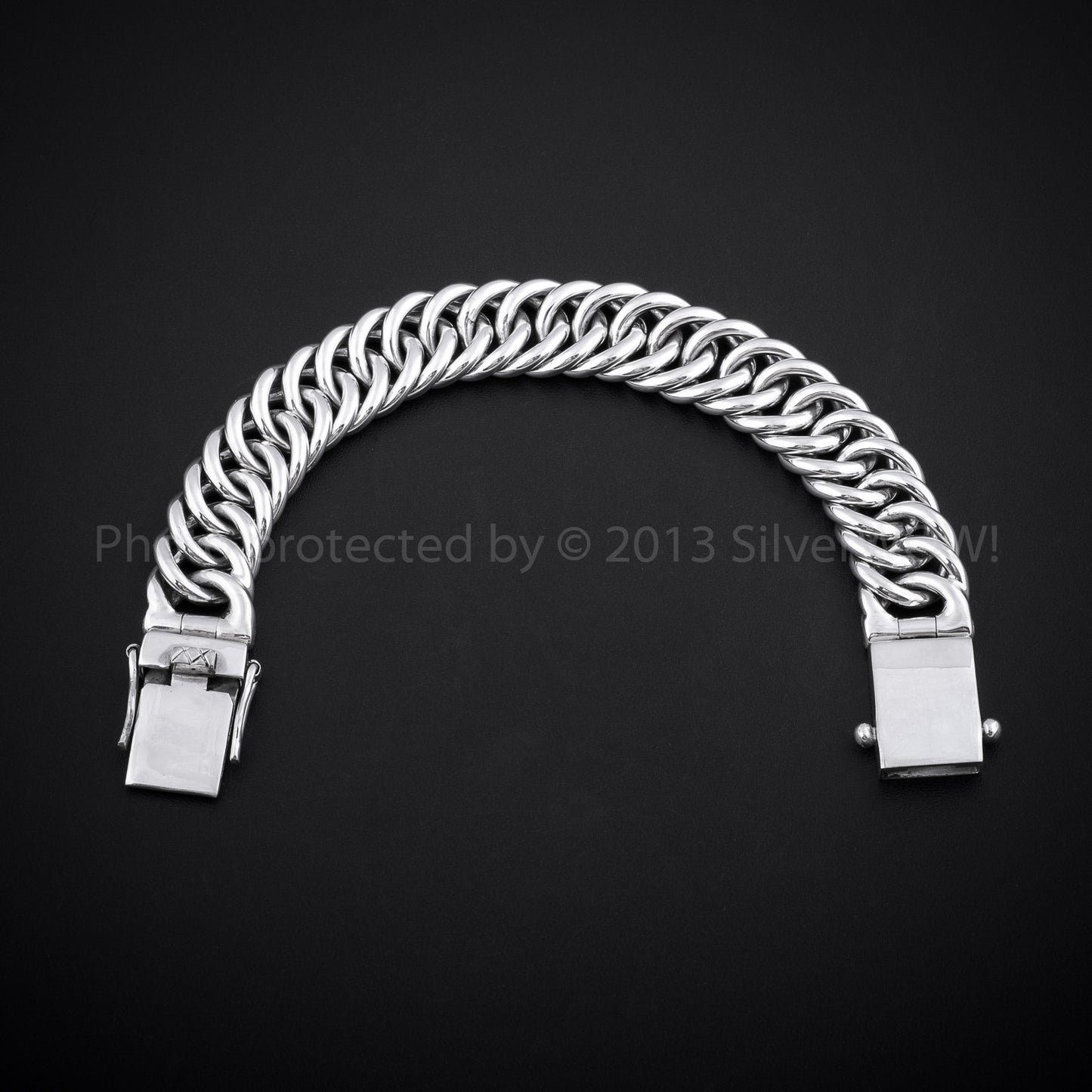 Hoop Link Bracelet x 20mm Wide - SilverWow™