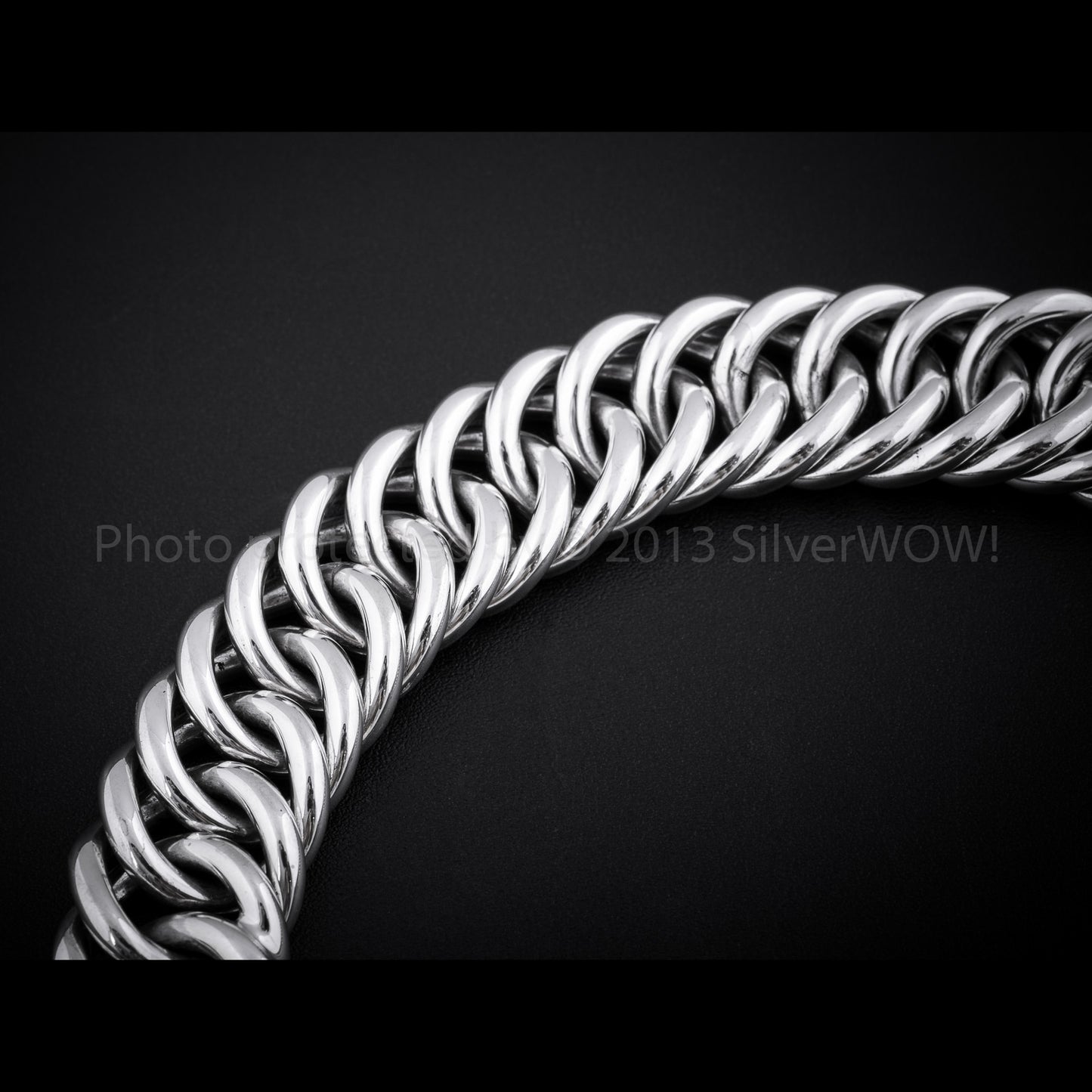Hoop Link Bracelet x 20mm Wide - SilverWow™