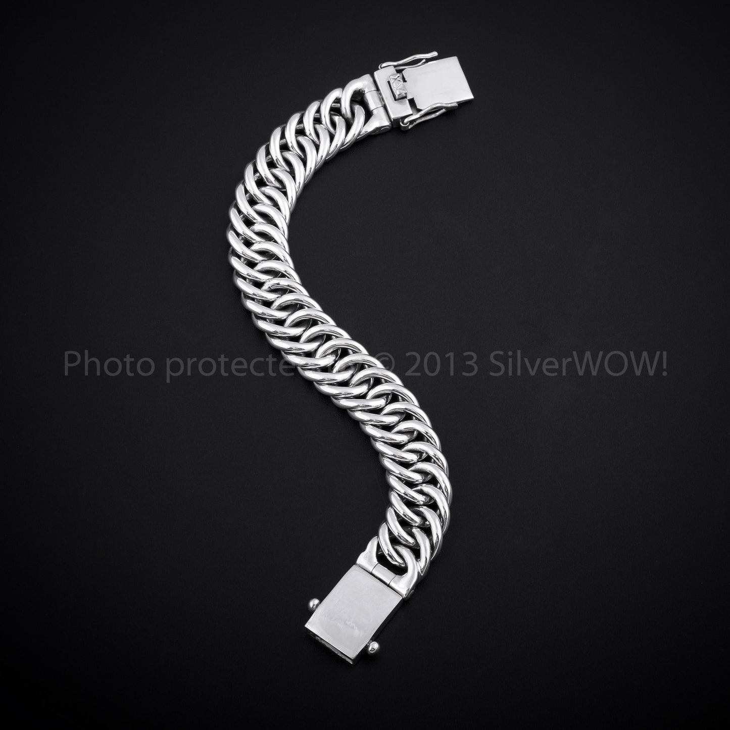 Hoop Link Bracelet x 20mm Wide - SilverWow™