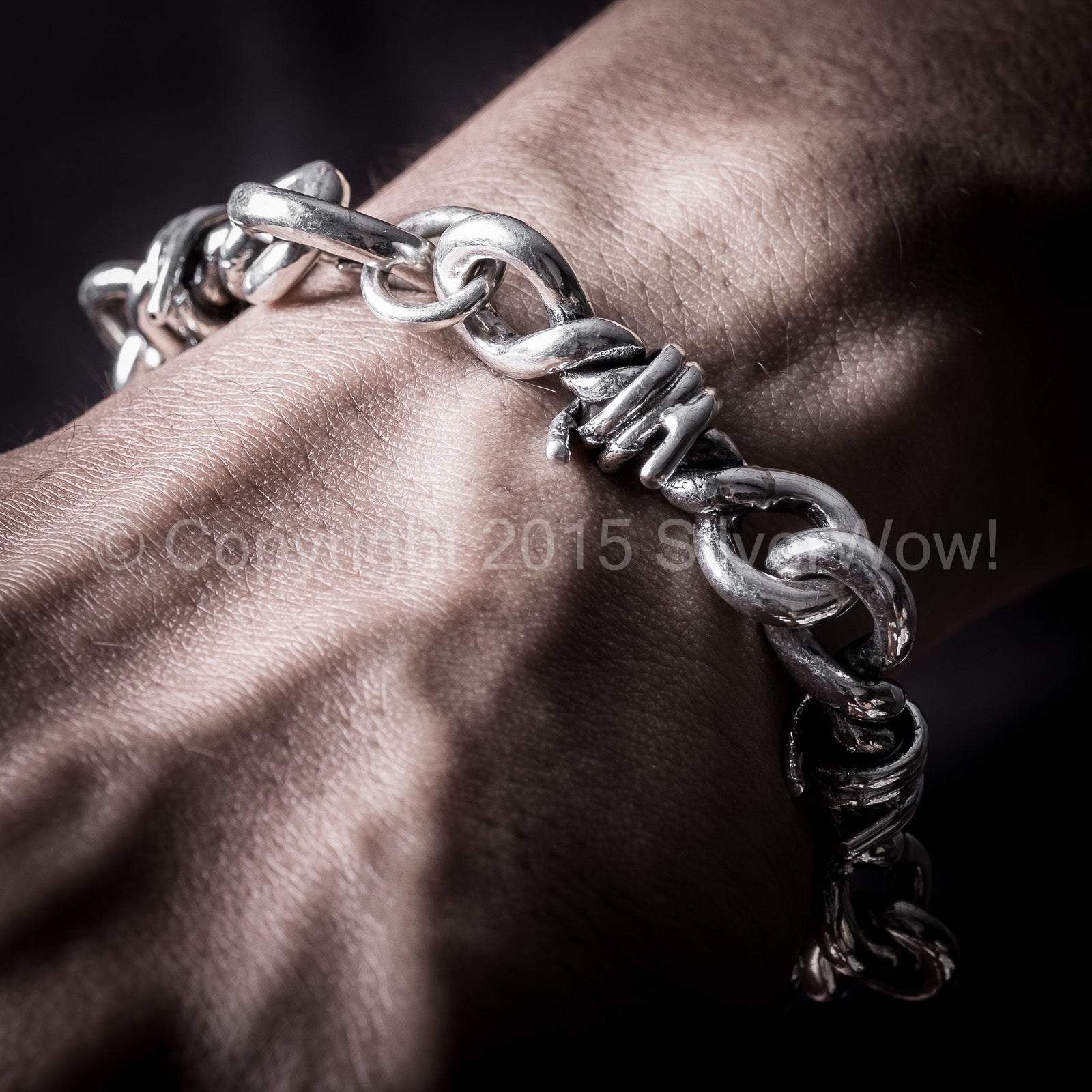 Mens Barb Wire Bracelet - SilverWow™