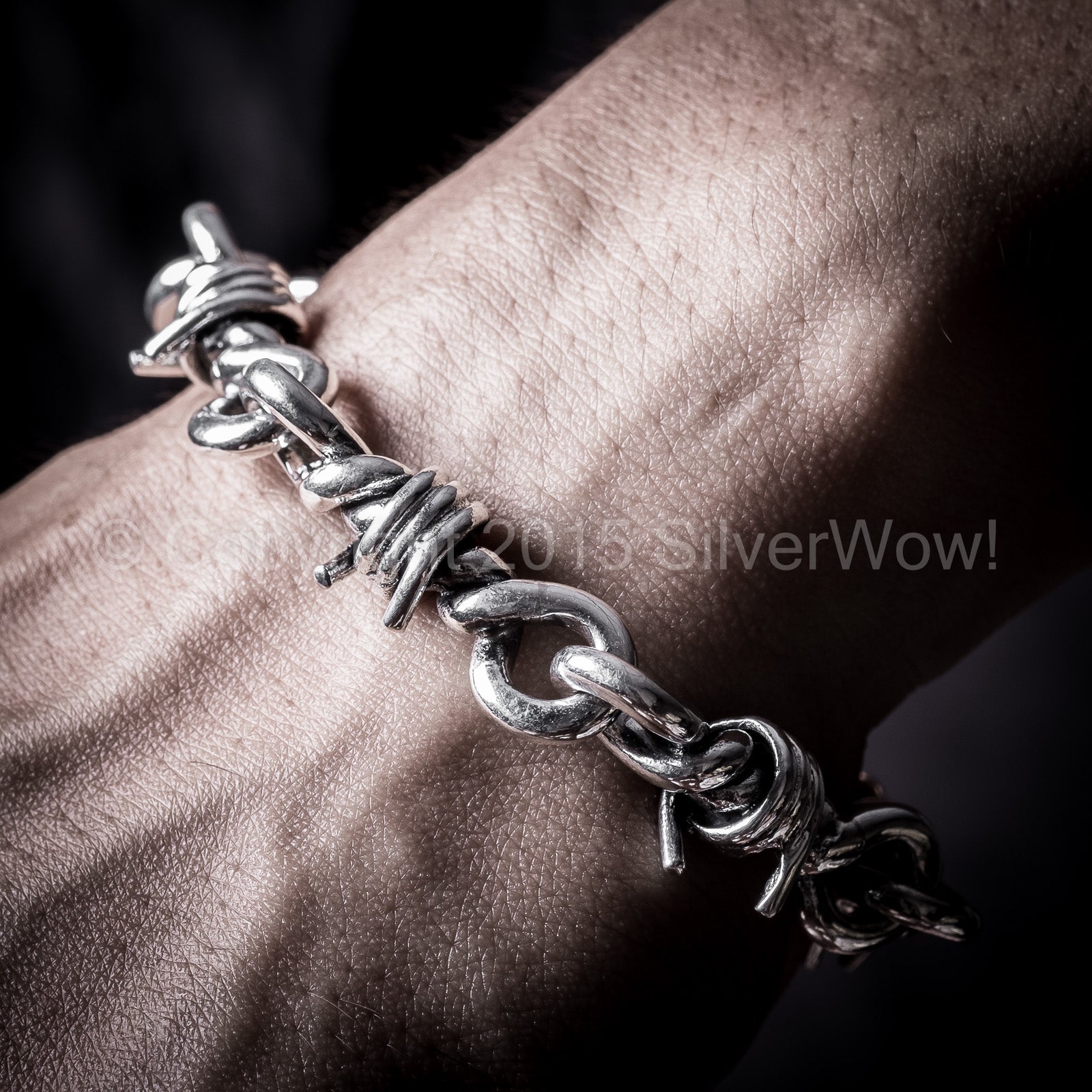 Mens Barb Wire Bracelet - SilverWow™