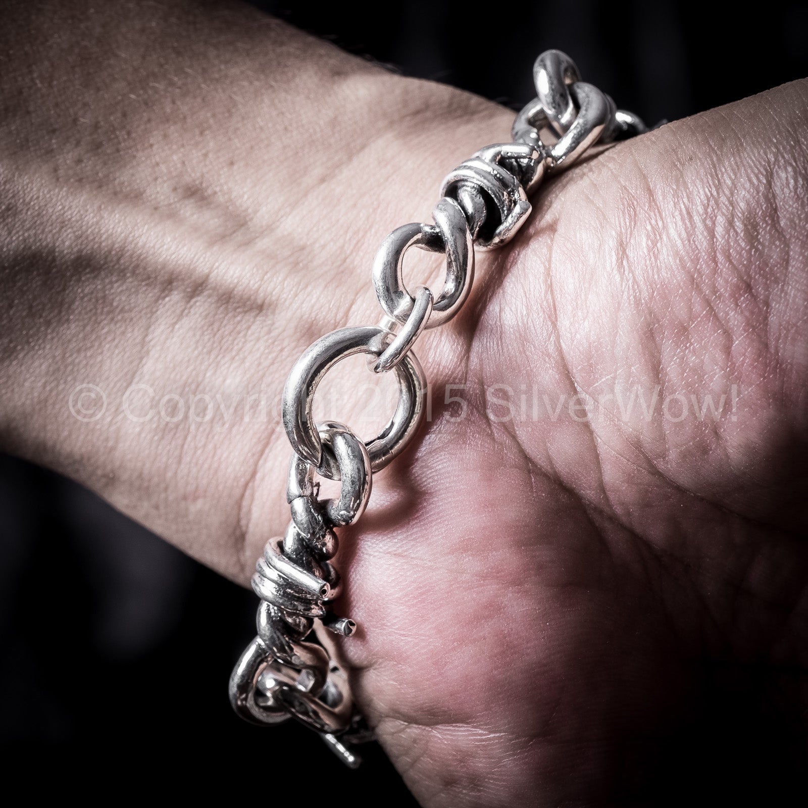 Mens Barb Wire Bracelet - SilverWow™