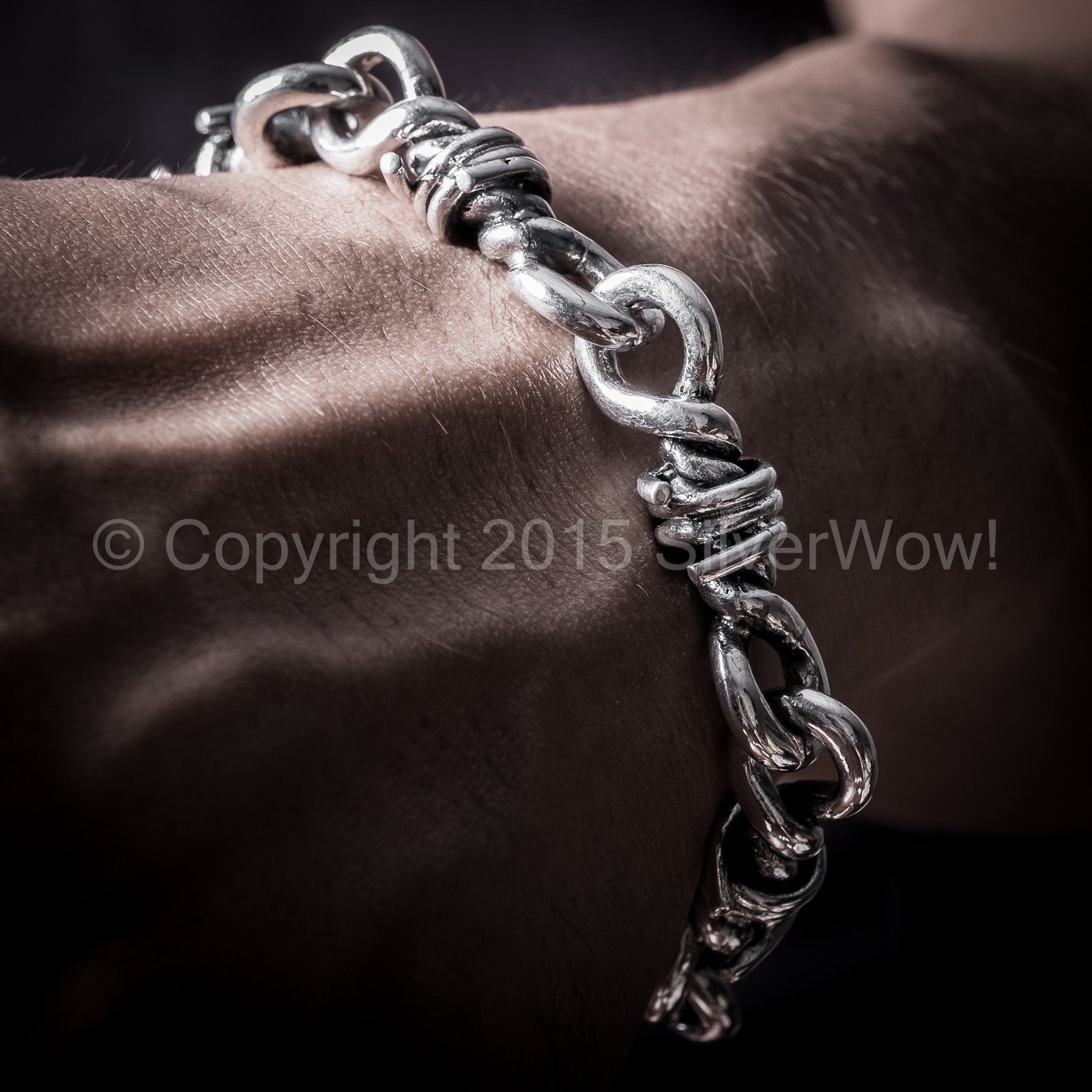 Mens Barb Wire Bracelet - SilverWow™
