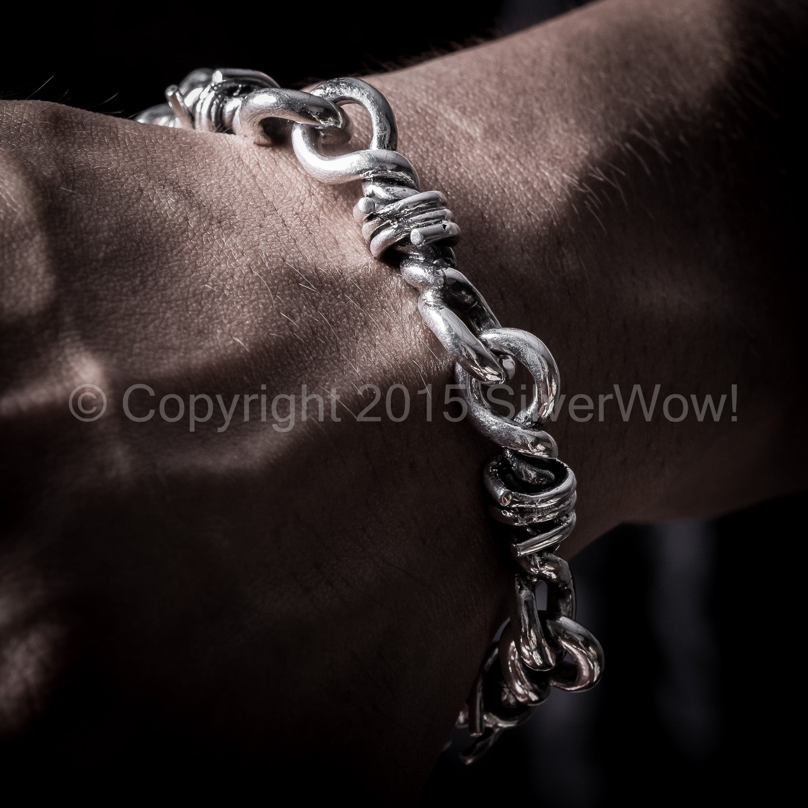 Mens Barb Wire Bracelet - SilverWow™